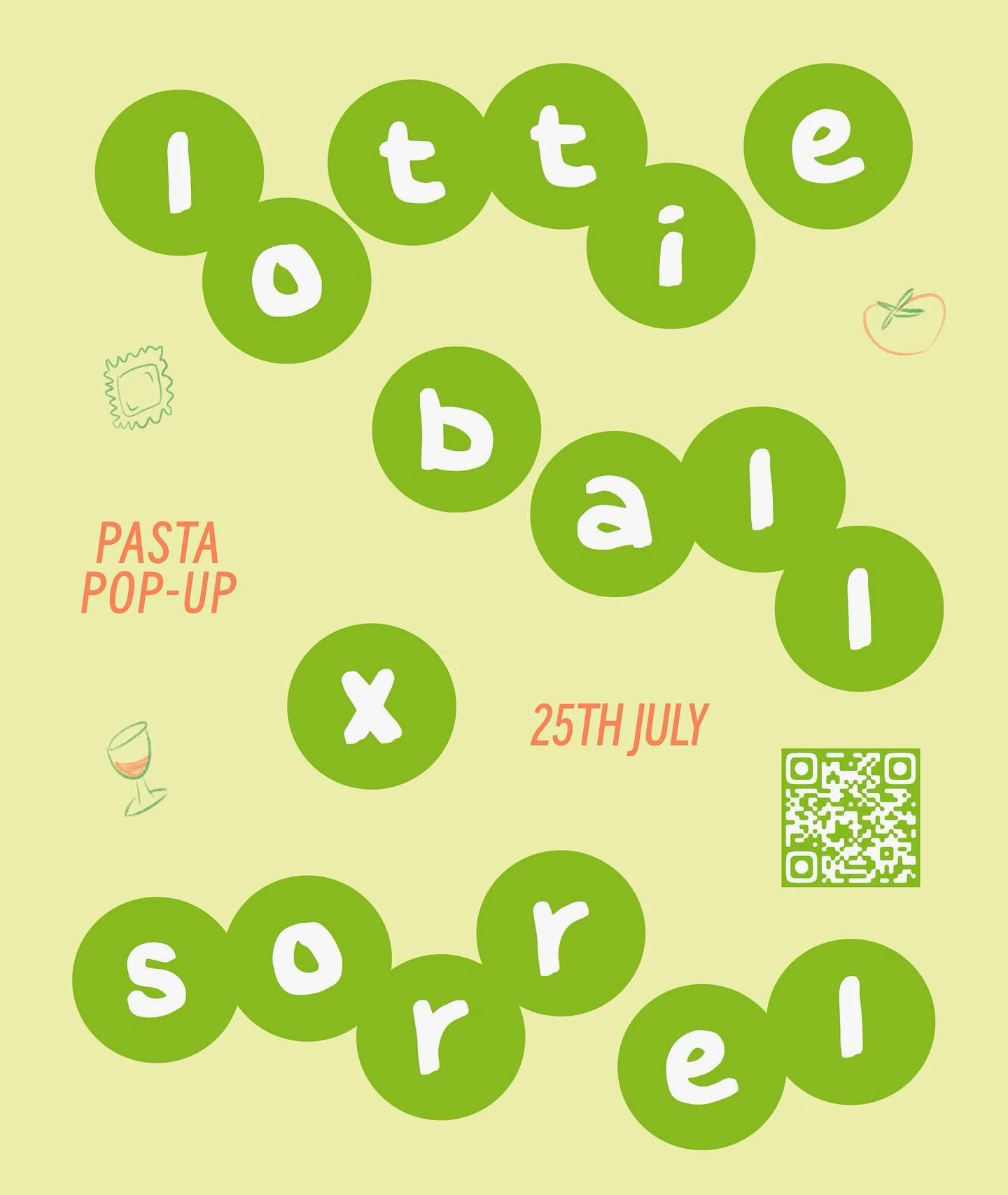 I&rsquo;m hosting my first pasta pop up at @sorrel.stores on Friday 25th July! 

It&rsquo;s a three course menu with pasta being the main event (of course) and also includes a welcome drink on arrival. Expect to see the best ingredients summer has to