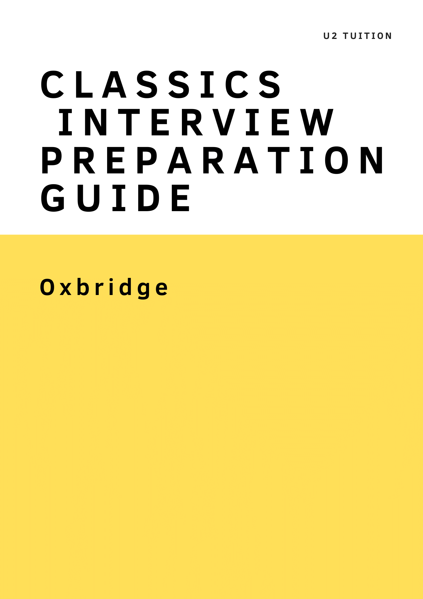 Oxbridge Classics Interview Pack