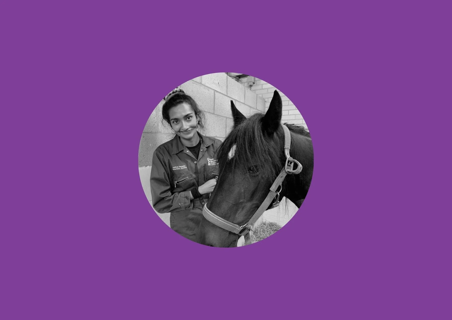 Saffron, one of U2 Tuition's Veterinary Medicine UK Admissions Mentors, during her time as an RVC (Royal Veterinary college) Student