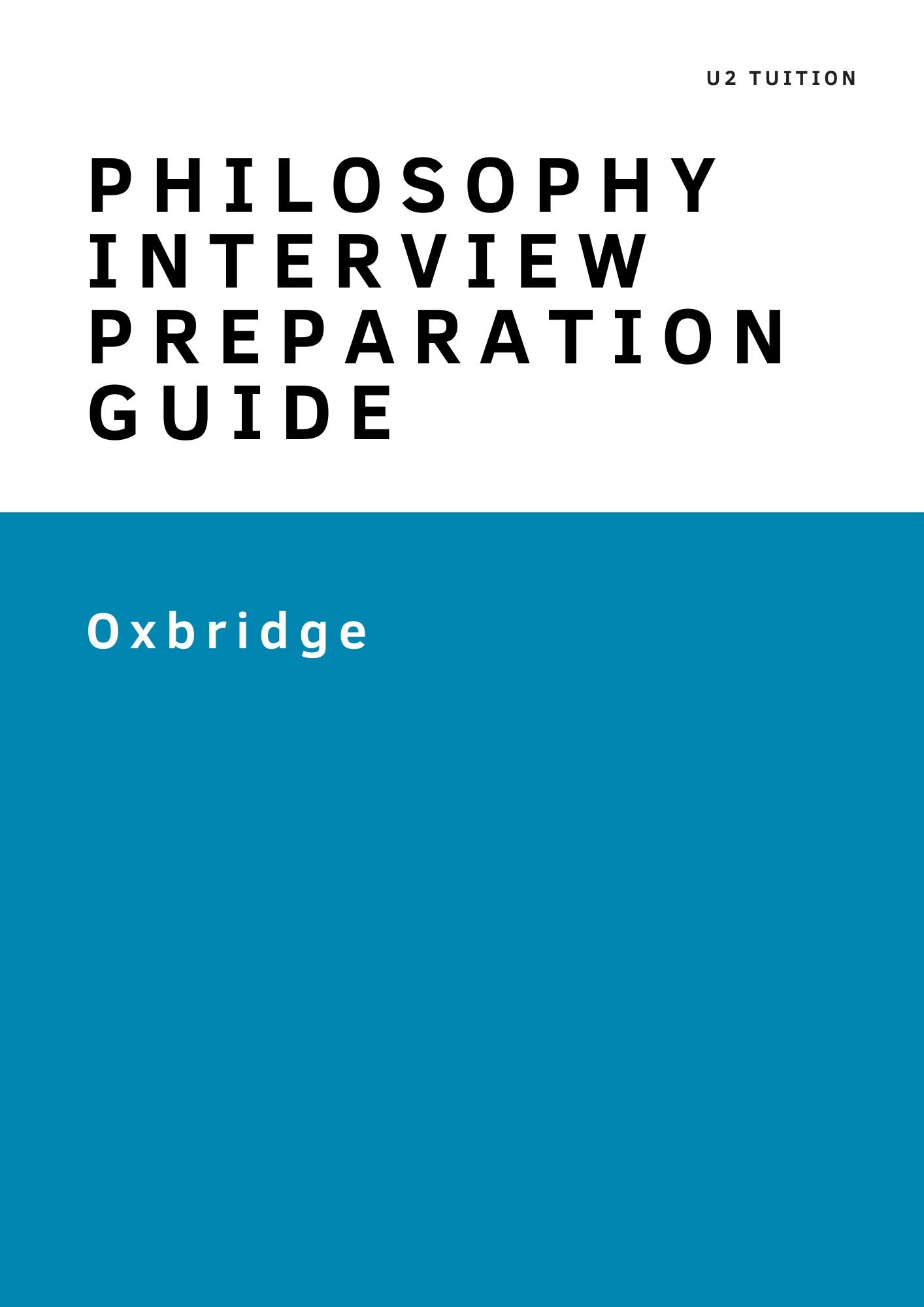 Philosophy Interview Preparation Guide