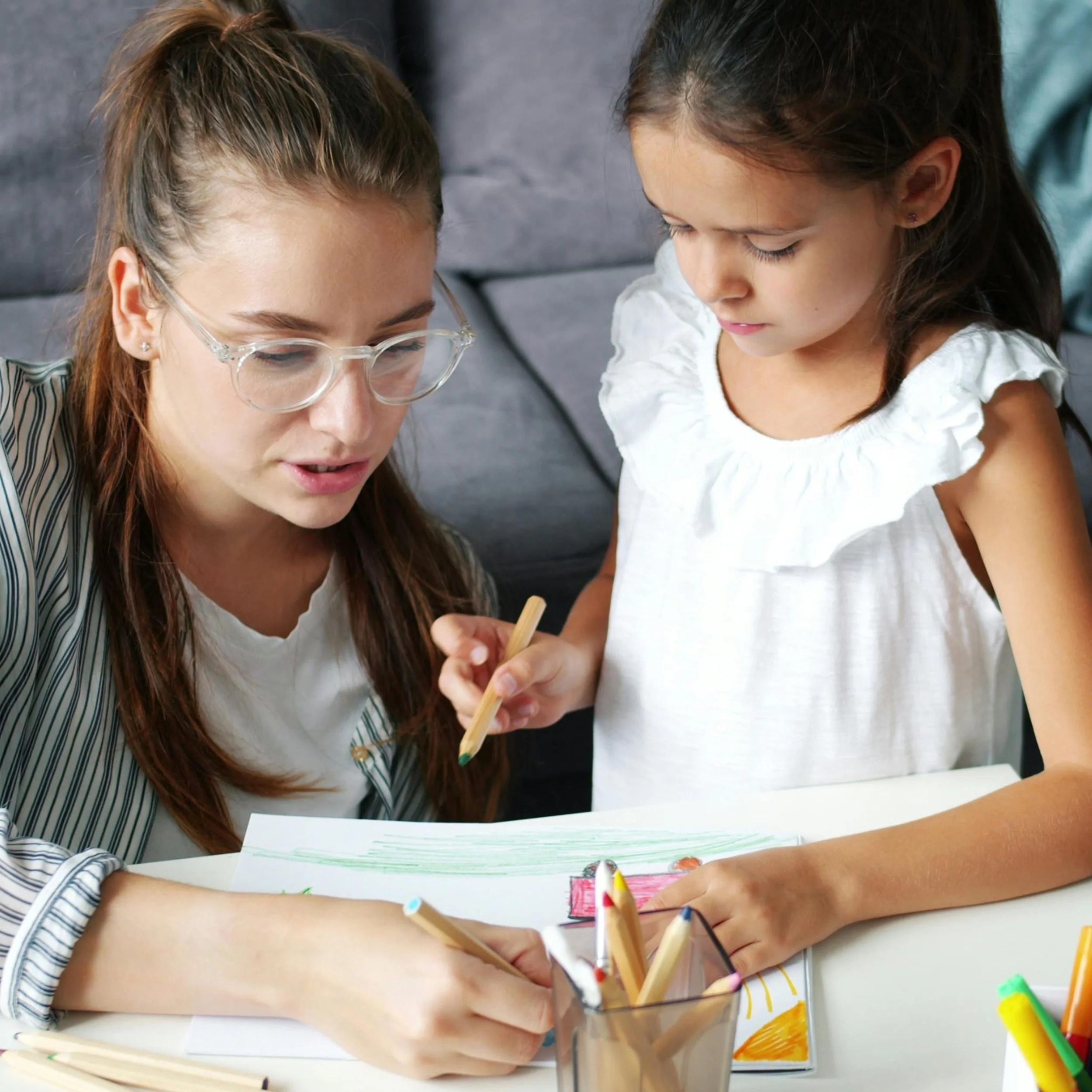 A 7+ student prepares for the JAGS 7+ exam with a U2 Tuition tutor.