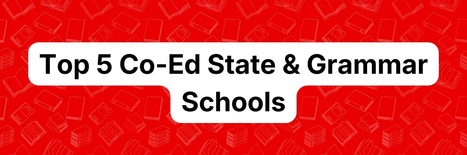 'Top 5 Co-Ed State & Grammar Schools' text on U2 background