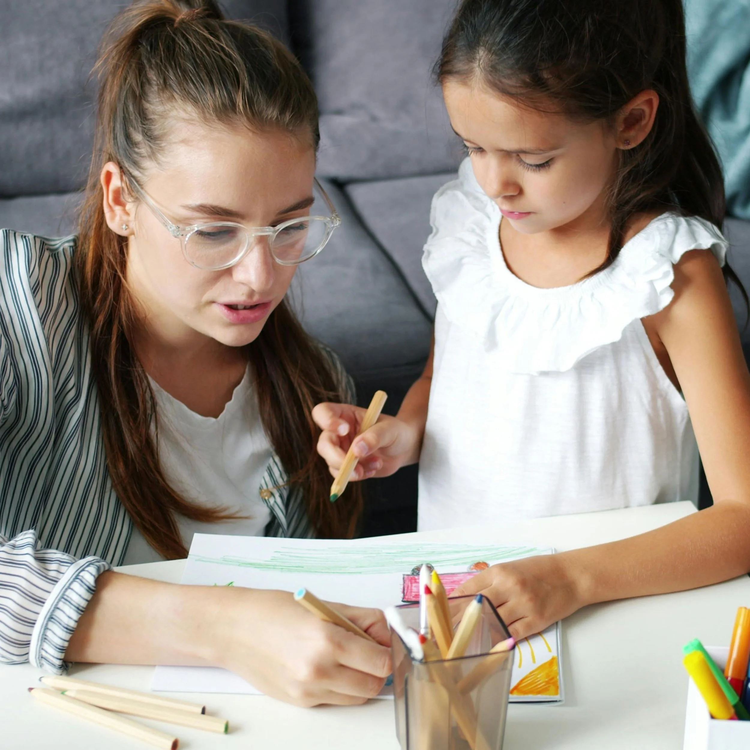 A U2 Tutor helps prepare a U2 student for her 7+ entry into top London girls' schools