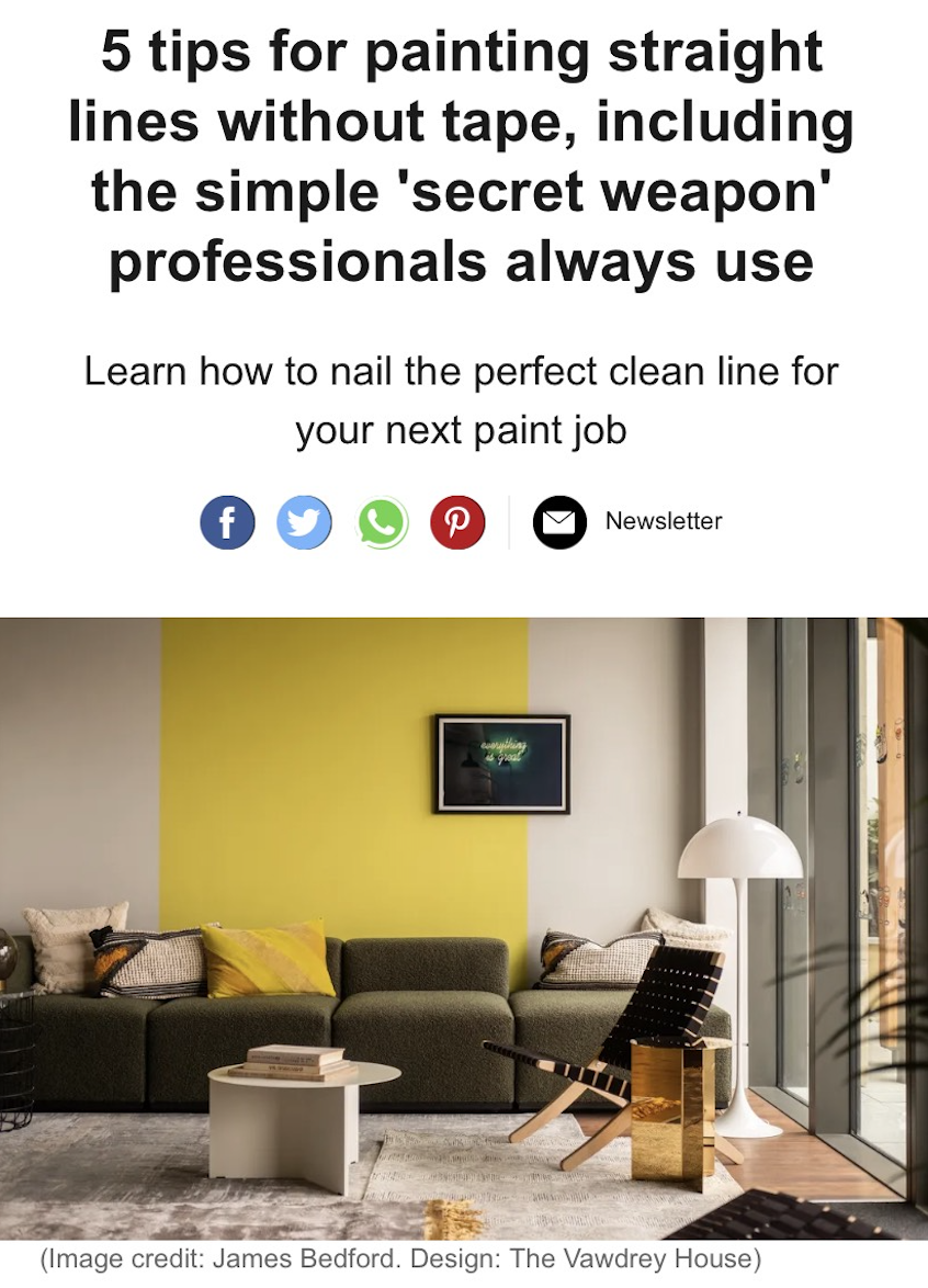 How to Paint Straight Lines Without Tape — Pretty In Paint School