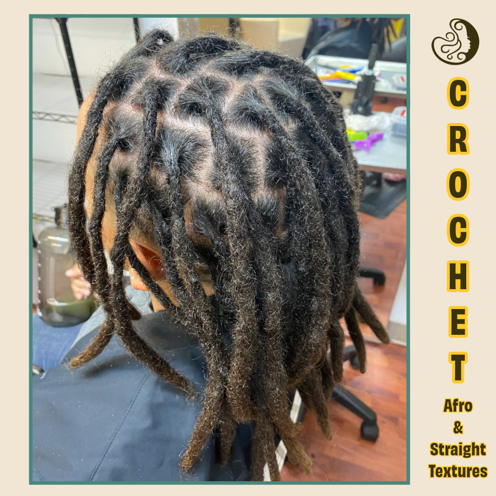 book your crochet loc renewal appointment #bordered