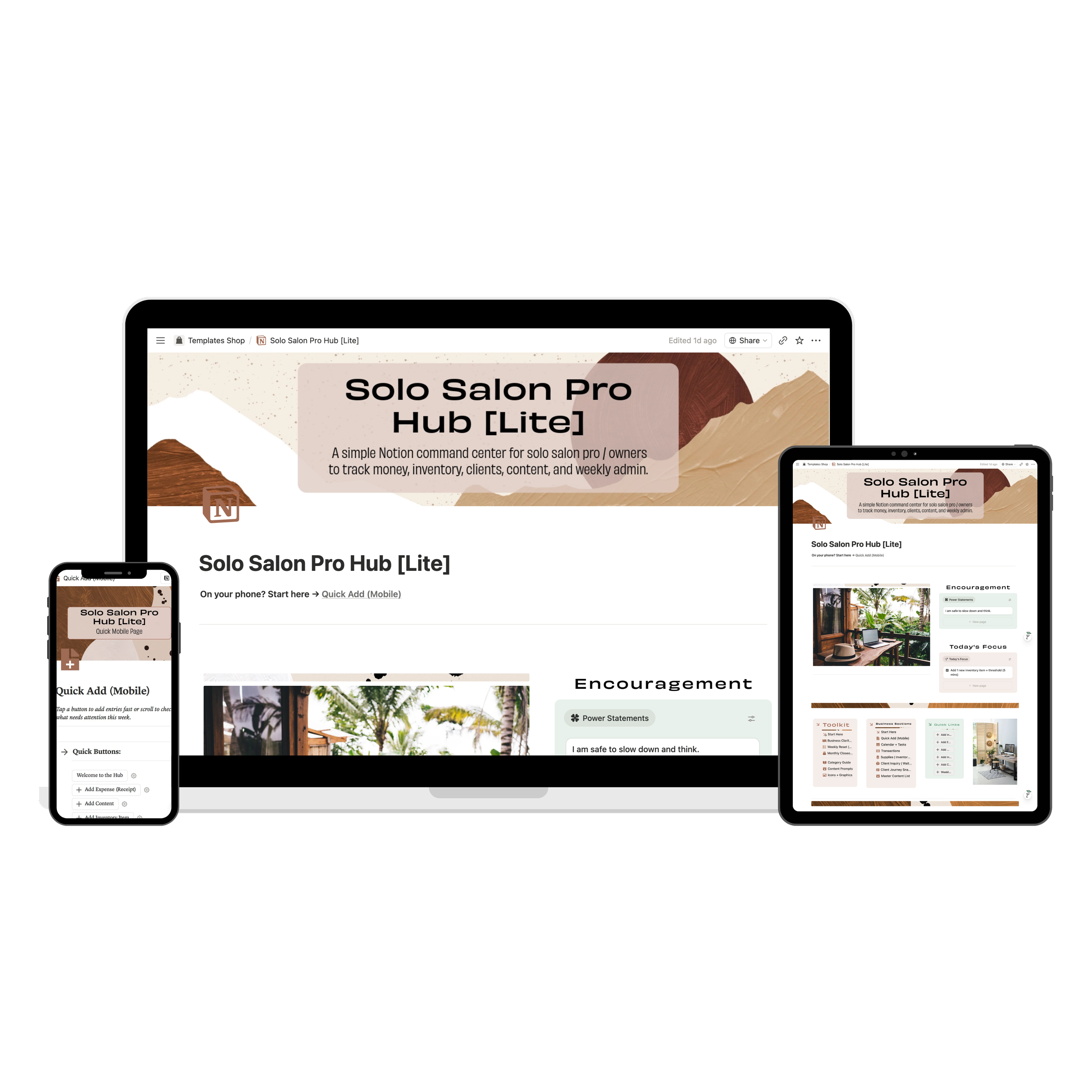 Notion Template for Solo Salon Pros