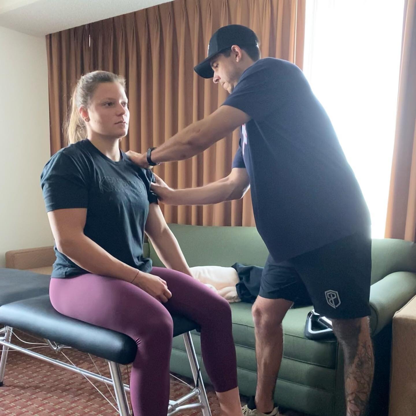 Off day today at the @crossfitgames for @laurahorvaht before 3 heavy days of competition. Making sure she is feeling good and recovered! #crossfitgames #crossfit #recovery #activereleasetechnique #tidewatersportstherapy