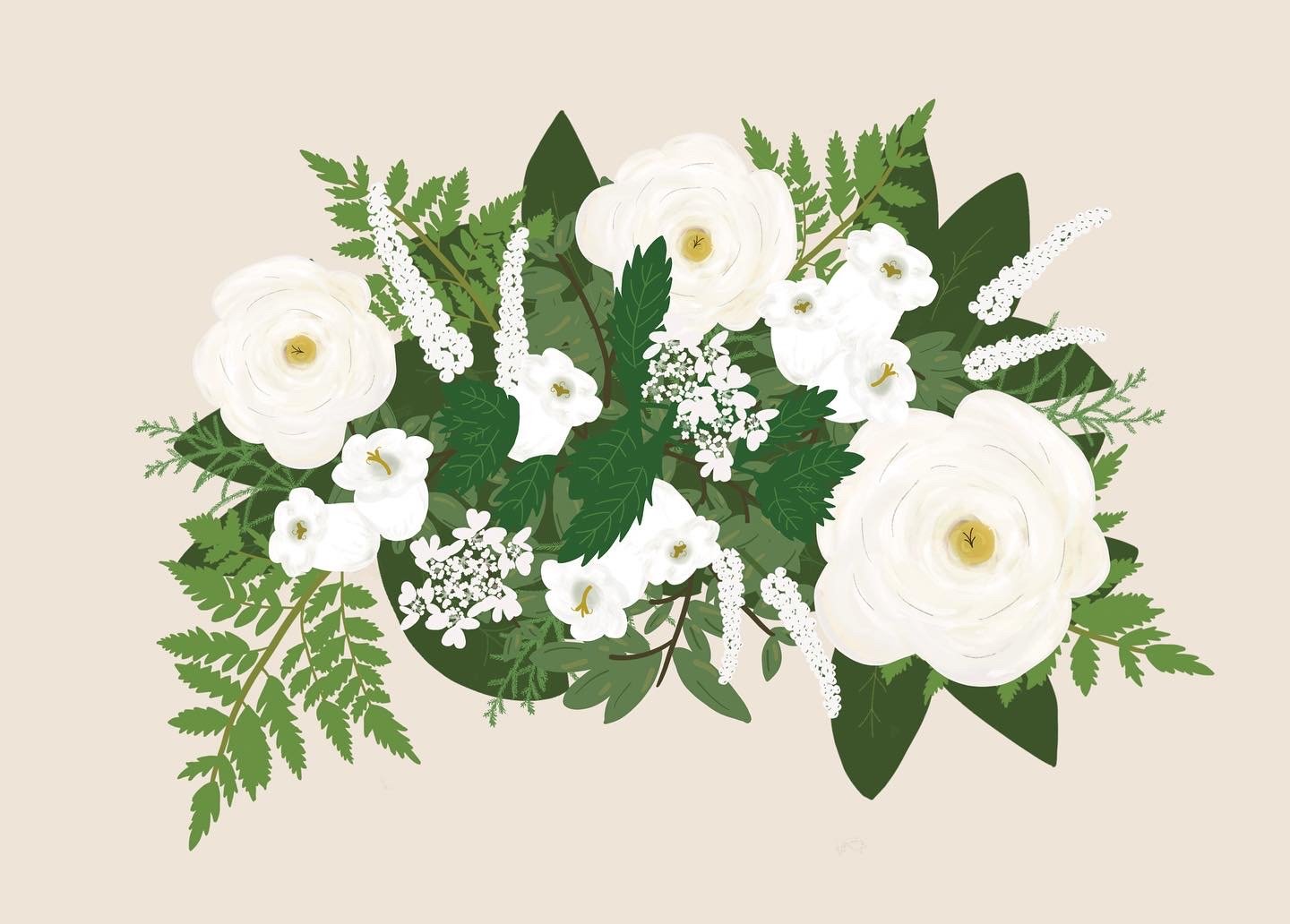 Poppyseed bouquet illustration