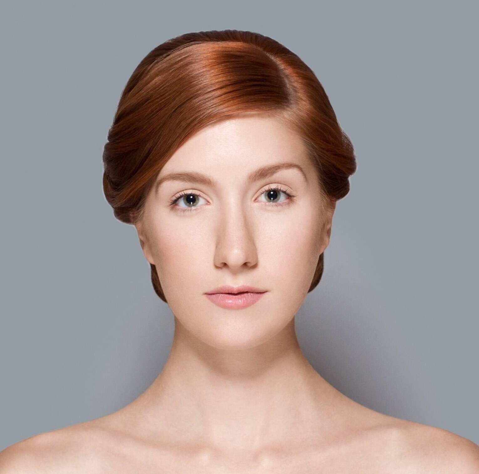 DevinL Beauty braided loose up do hair style front view