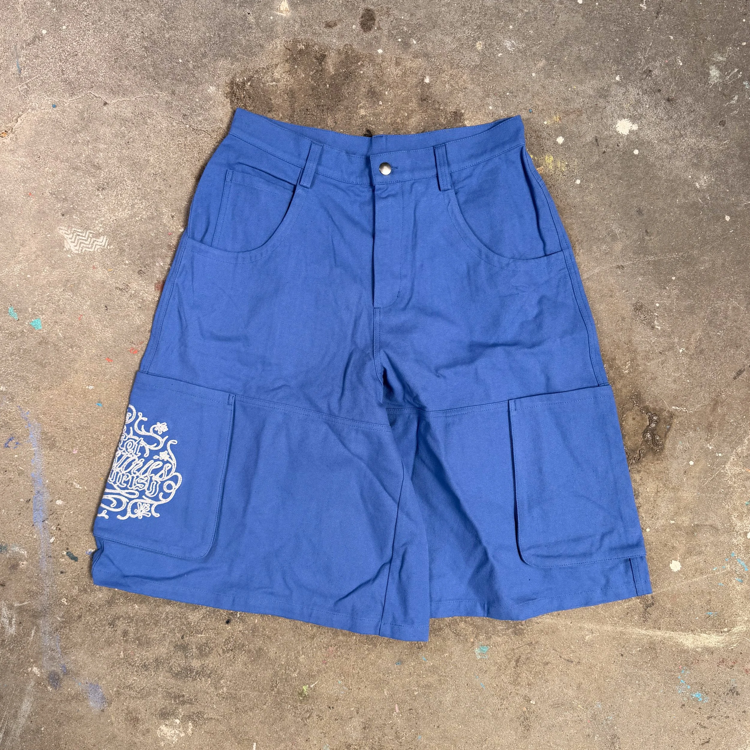Jupe-short bleu de travail