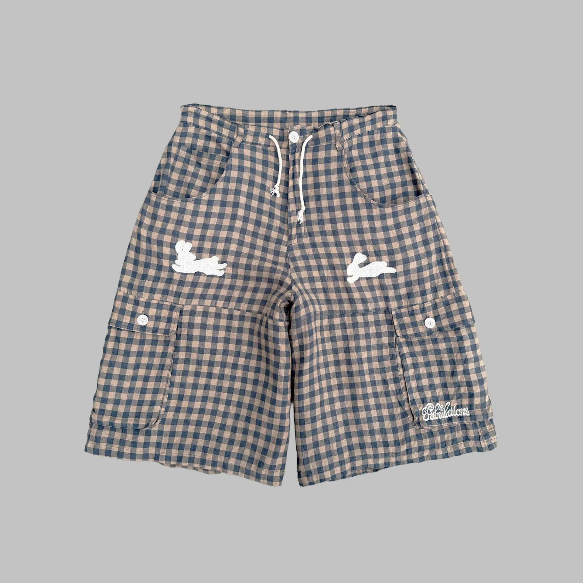 PREORDER - La jupe-short en lin bleue