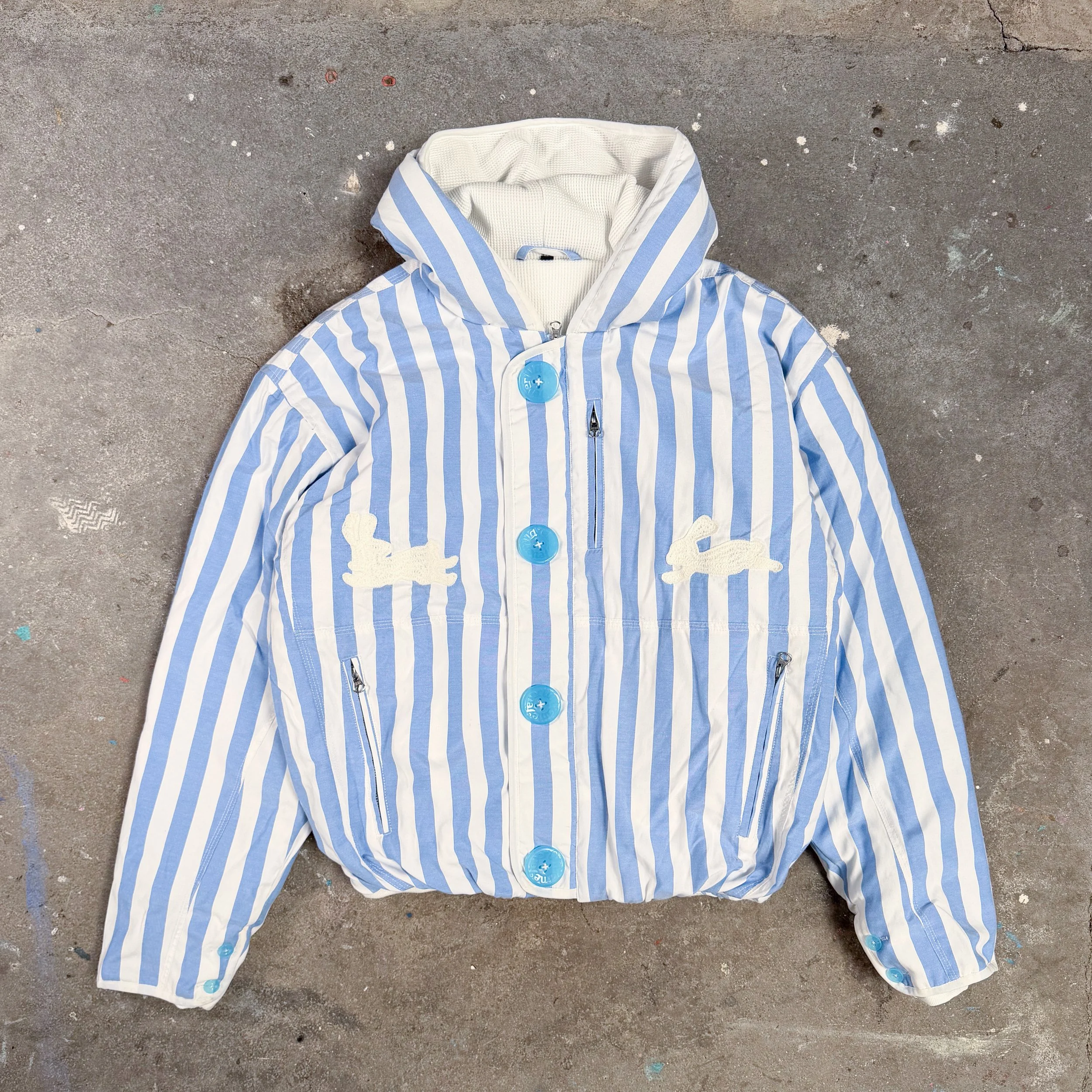 La Veste Couette - Blue Big Stripes
