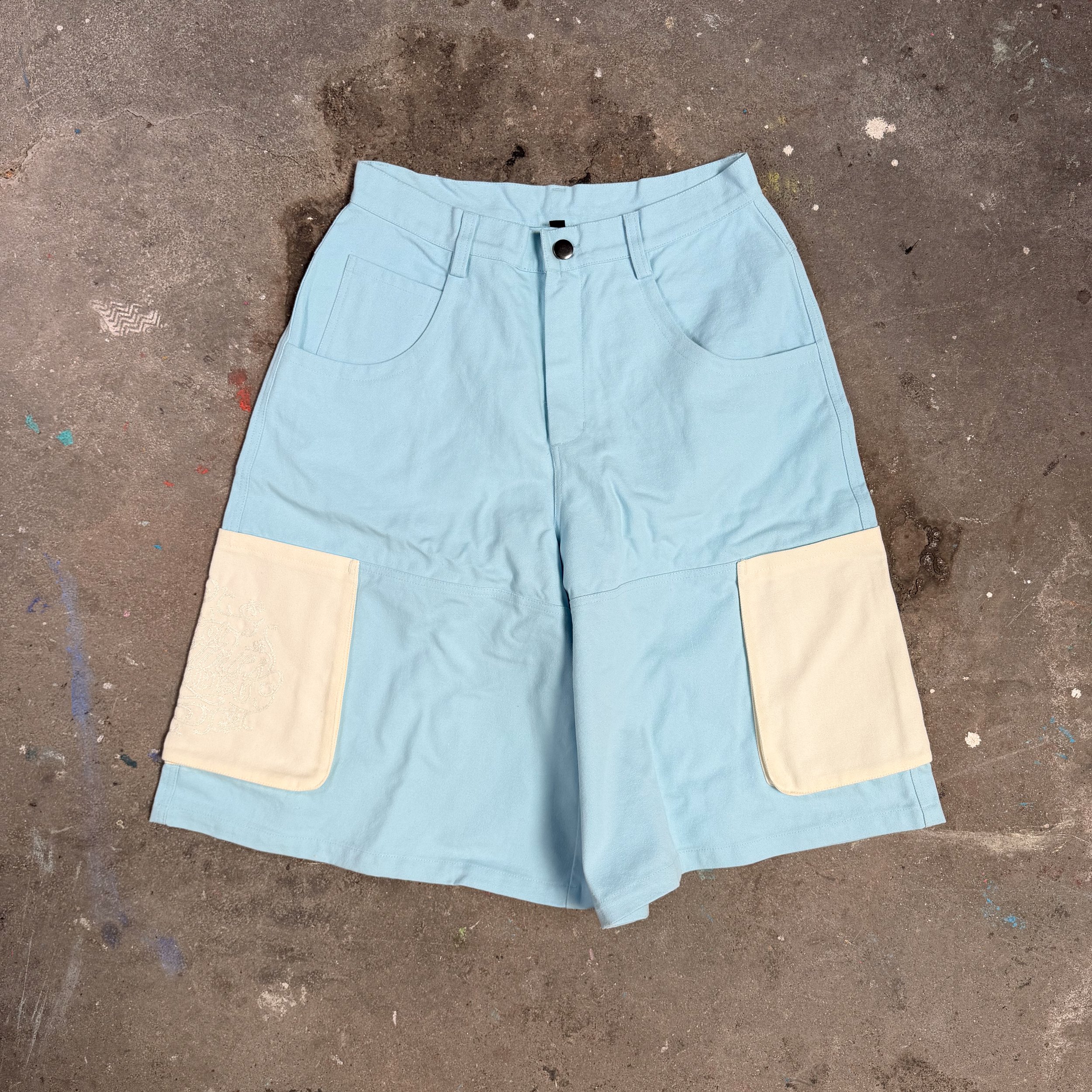 Jupe-short bleu clair