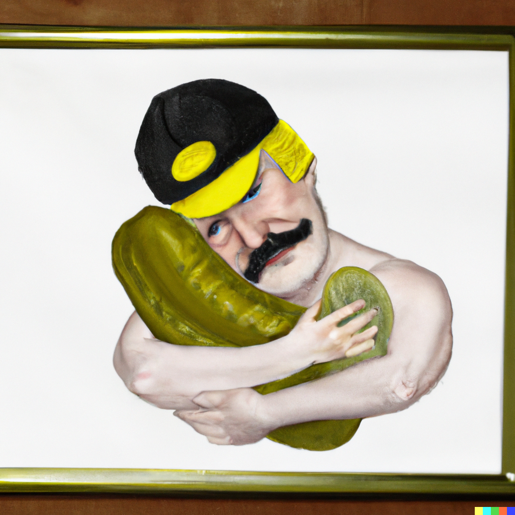 DALL·E 2022-10-19 13.20.06 - Self portrait of Hulk Hogan hugging a pickle..png