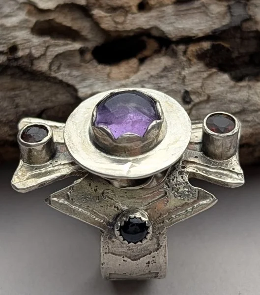 Stoned Cross Ring
