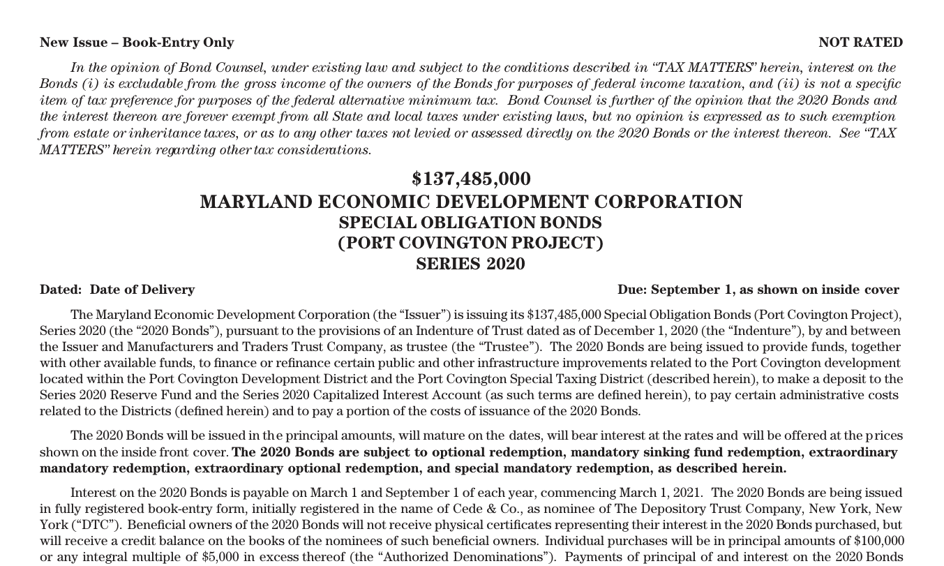 Port Covington Bond Issue - Cover Image First Tranche.png