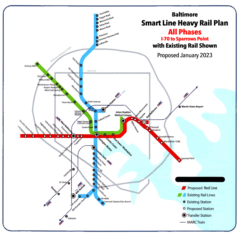 Smart Line Heavy Rail Plan - All Phases Complete - I70 to Sparrows Pt - Proposed Jan 2023.png