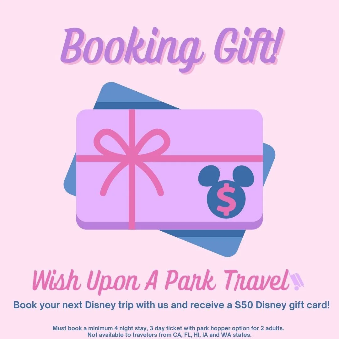 Thinking about going to Disney? Book your trip with us and you'll receive a $50 Disney gift card you can use on your trip! 🏰💸

Our quotes are always complimentary and hassle-free! We're here to be an asset to you and help you navigate planning a me