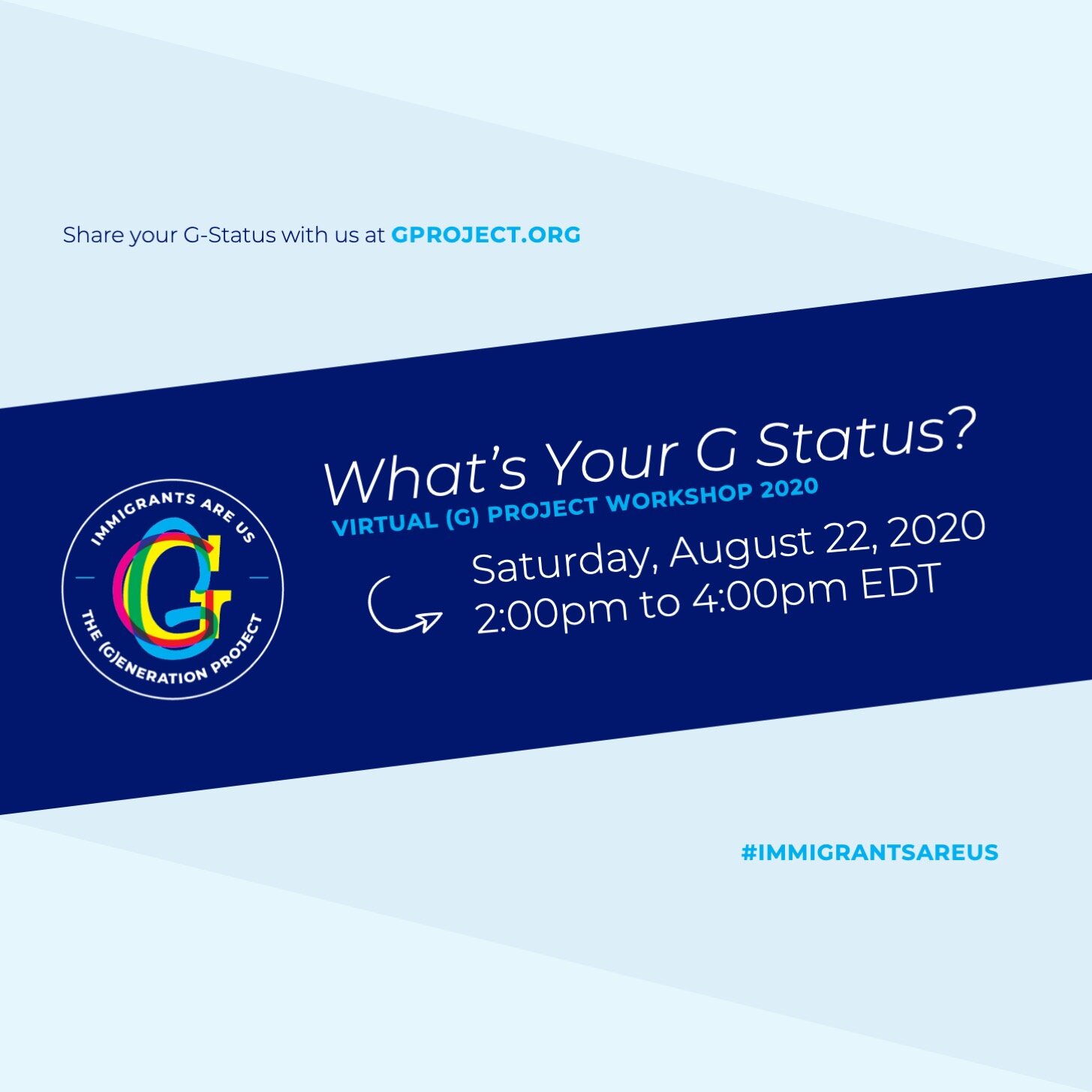(G) SESSION: WHAT IS YOUR G STATUS? VIRTUAL (G) PROJECT WORKSHOP 2020