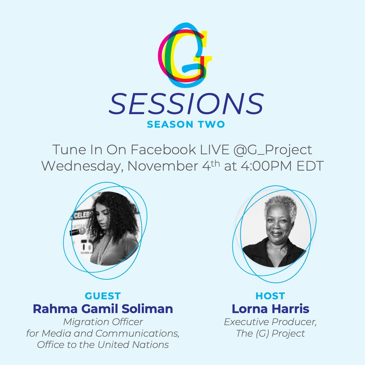 (G) Sessions on Facebook LIVE with Rahma Gamil Soliman and Lorna Harris