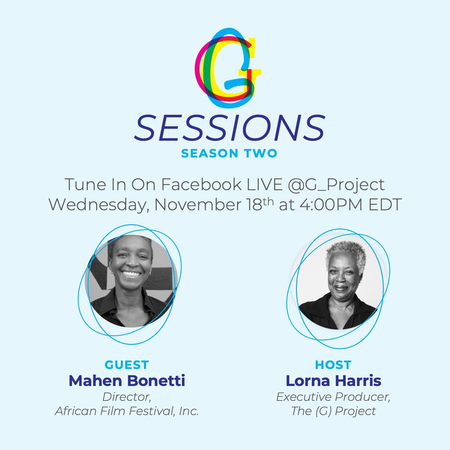 (G) Sessions on Facebook LIVE with Mahen Bonetti and Lorna Harris