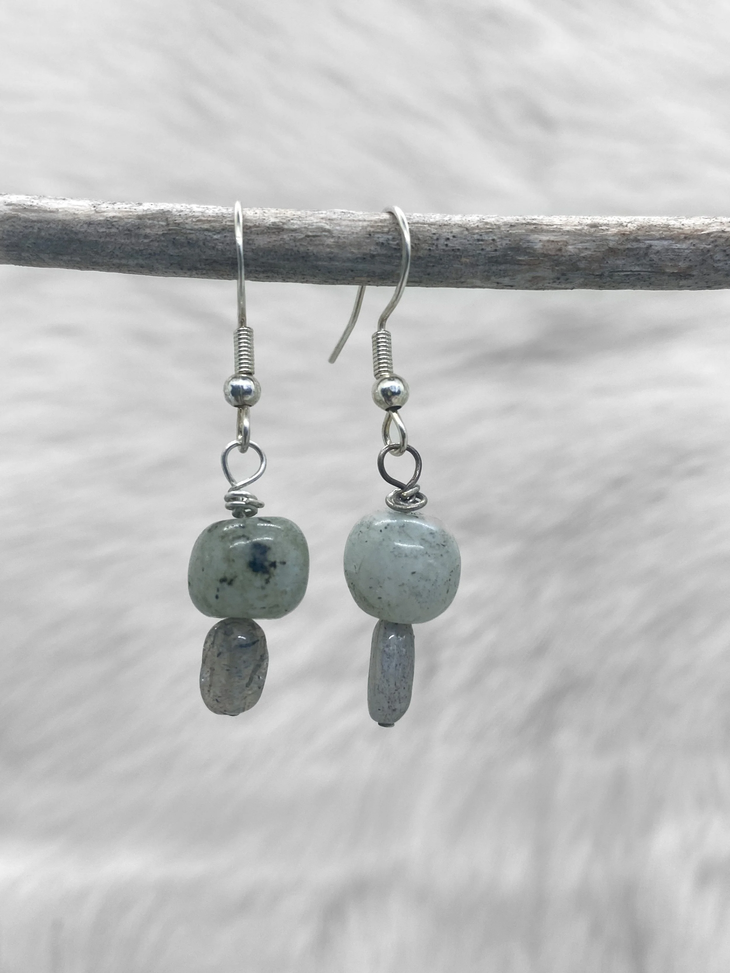 Labradorite Dream Crystal Drop Earrings
