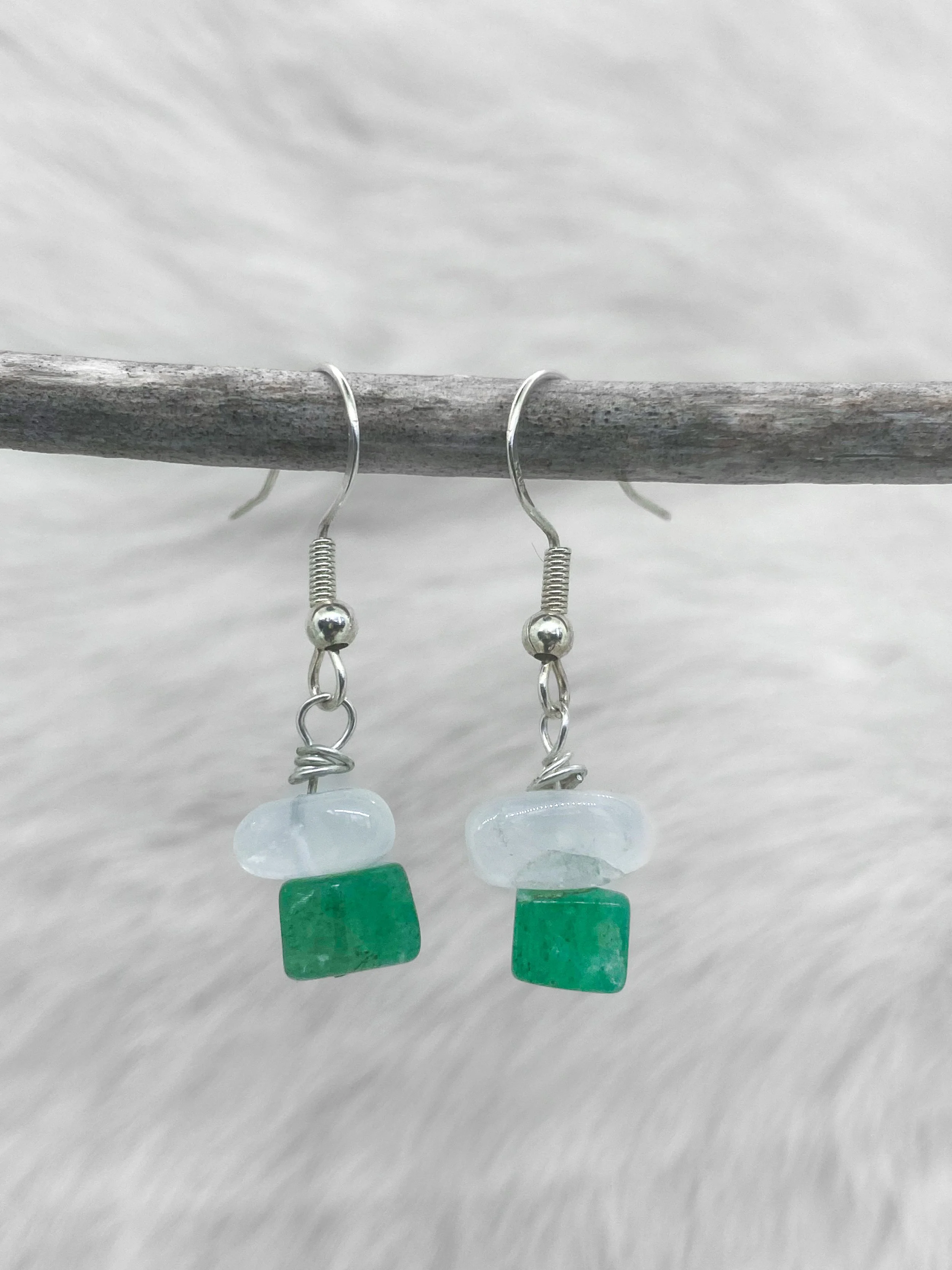 Jade Moon  Crystal Drop Earrings