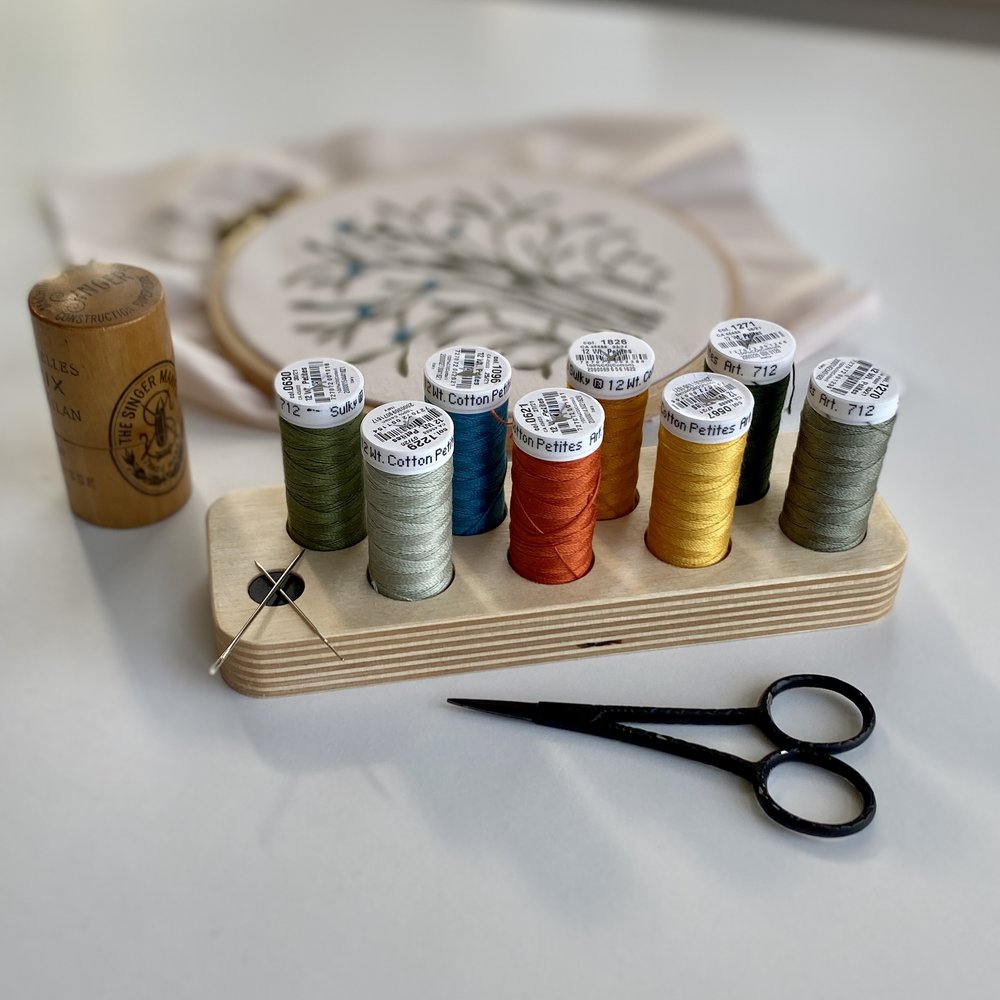 Thread Spool Organizer for 30 Embroidery Threads