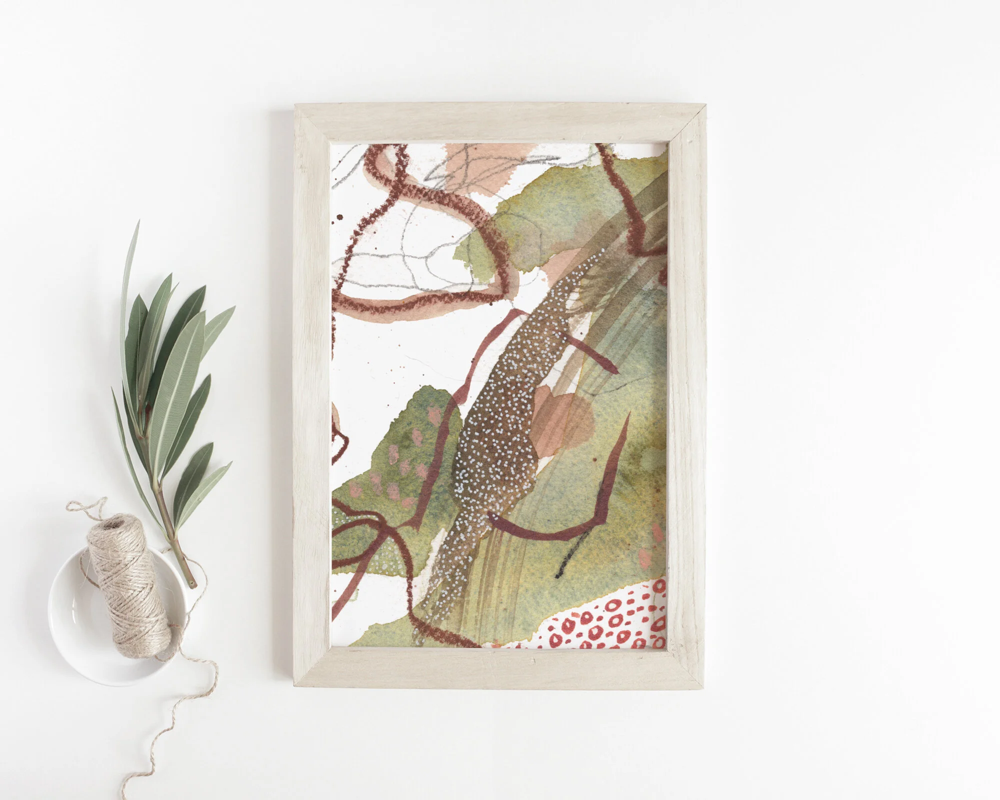 Fields Forever - Original 4x6 Mixed Media Abstract Artwork