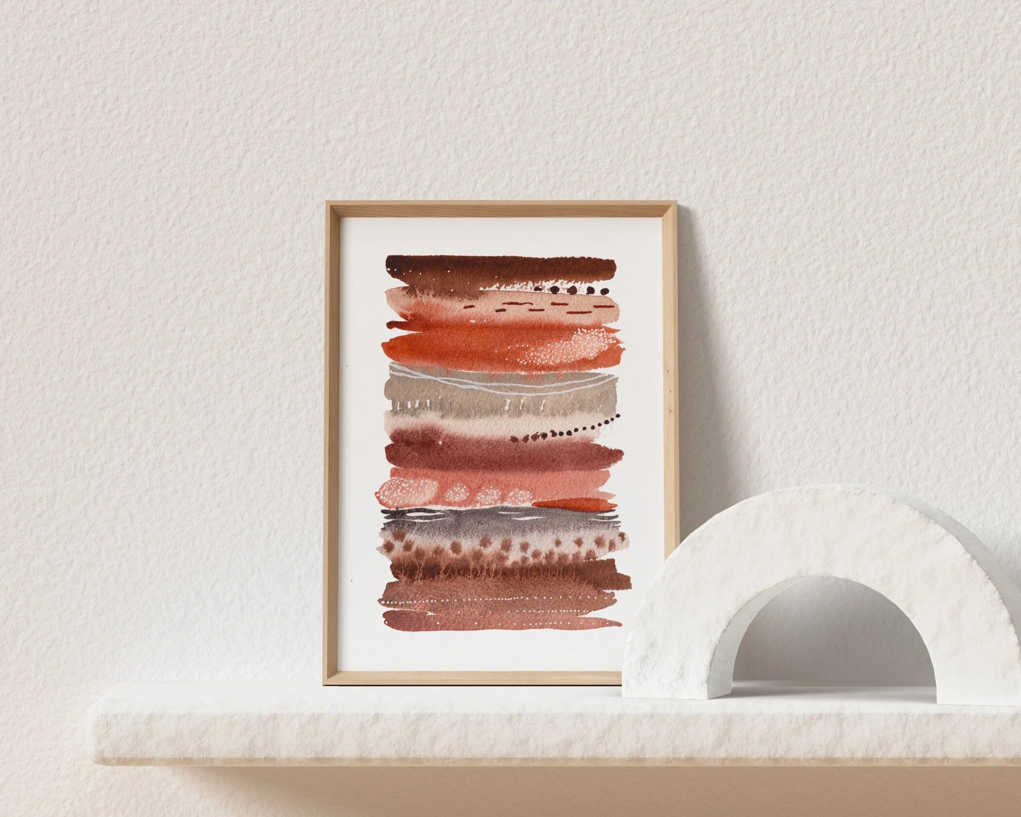 Grand Ledge 1 - An Original 5x7 Abstract Watercolor Painting