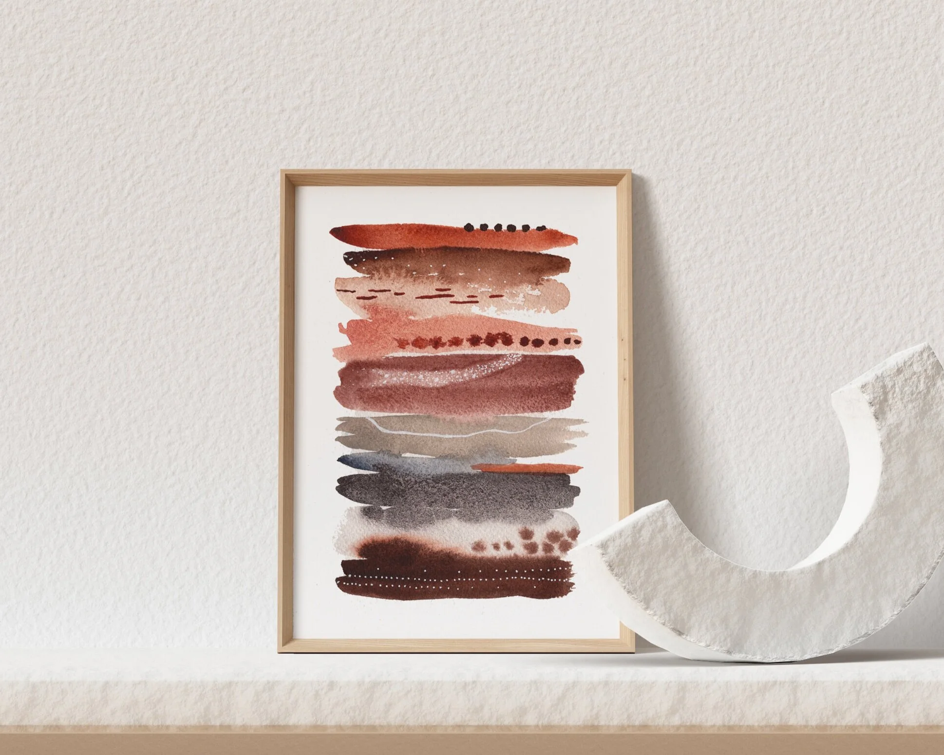 Grand Ledge 2 - An Original 5x7 Abstract Watercolor Painting