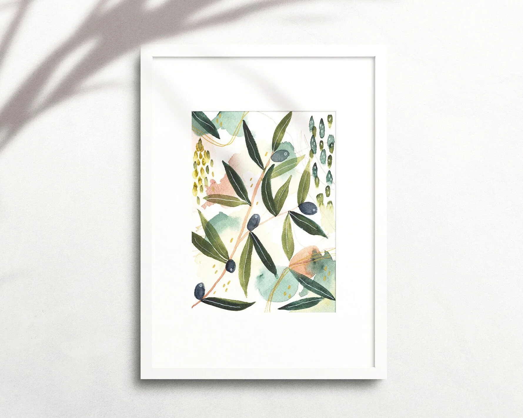 Olive Summer - A Original 5x7 Botanical Painting
