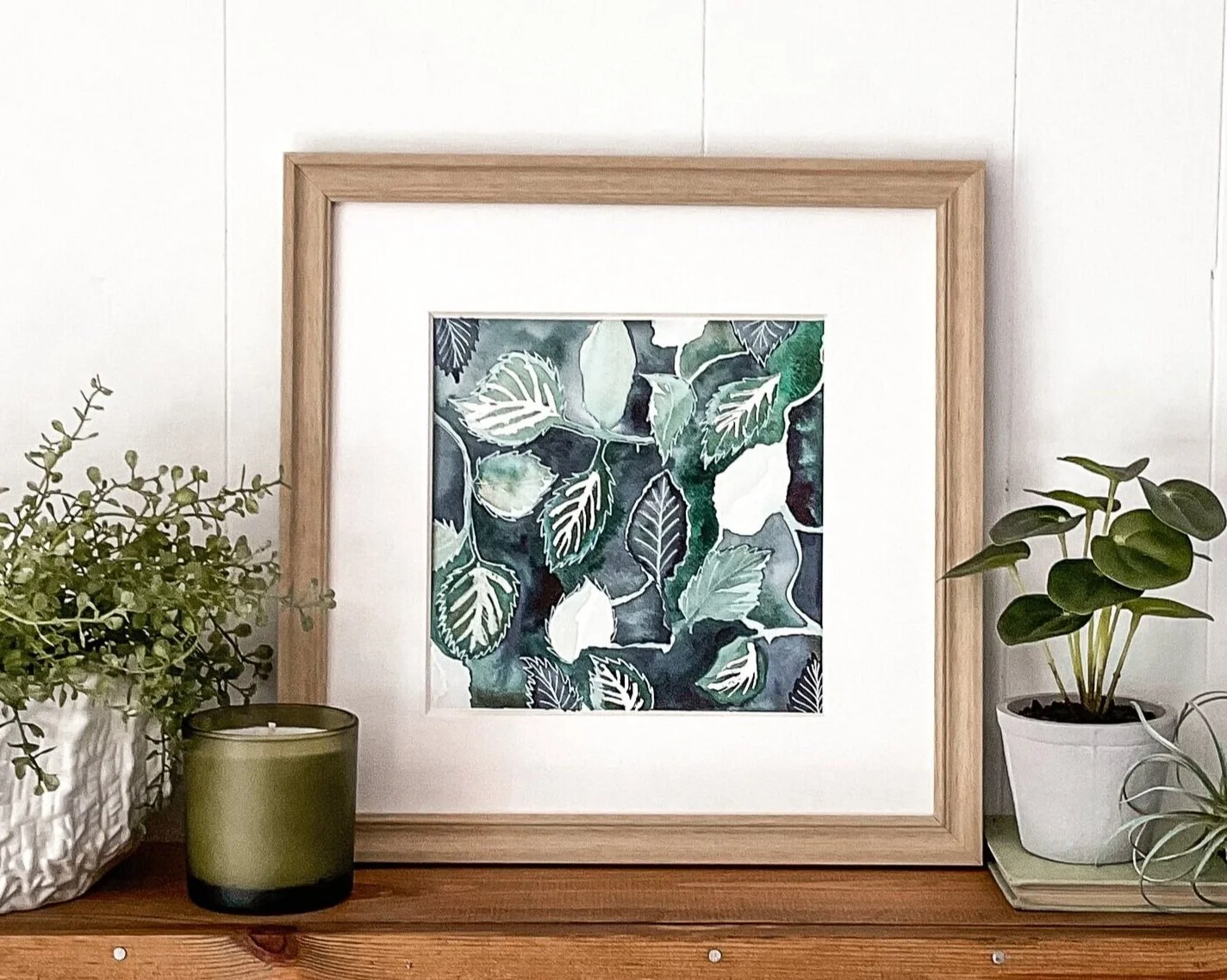 Rose Leaf Reverie - Original Botanical Watercolor Painting