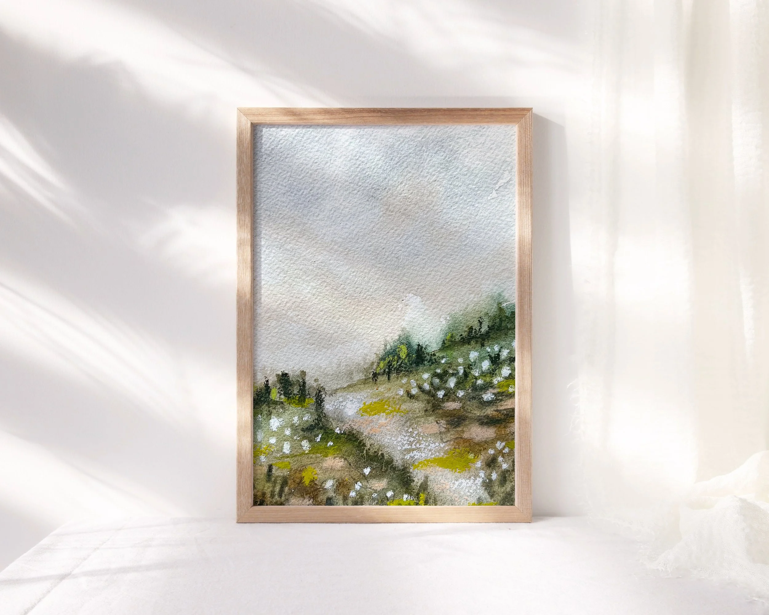 After the Rain - An Expressive Landscape Painting in Watercolors and Pastels