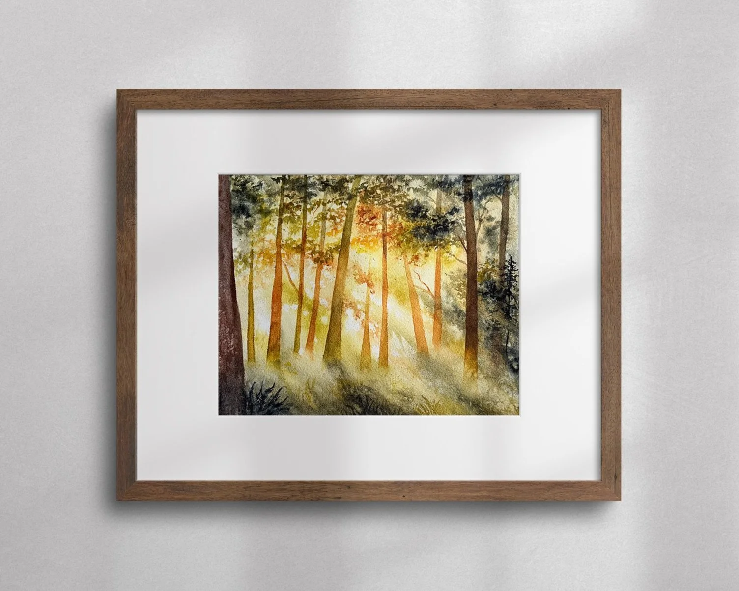 An Original Forest Landscape Watercolor Painting