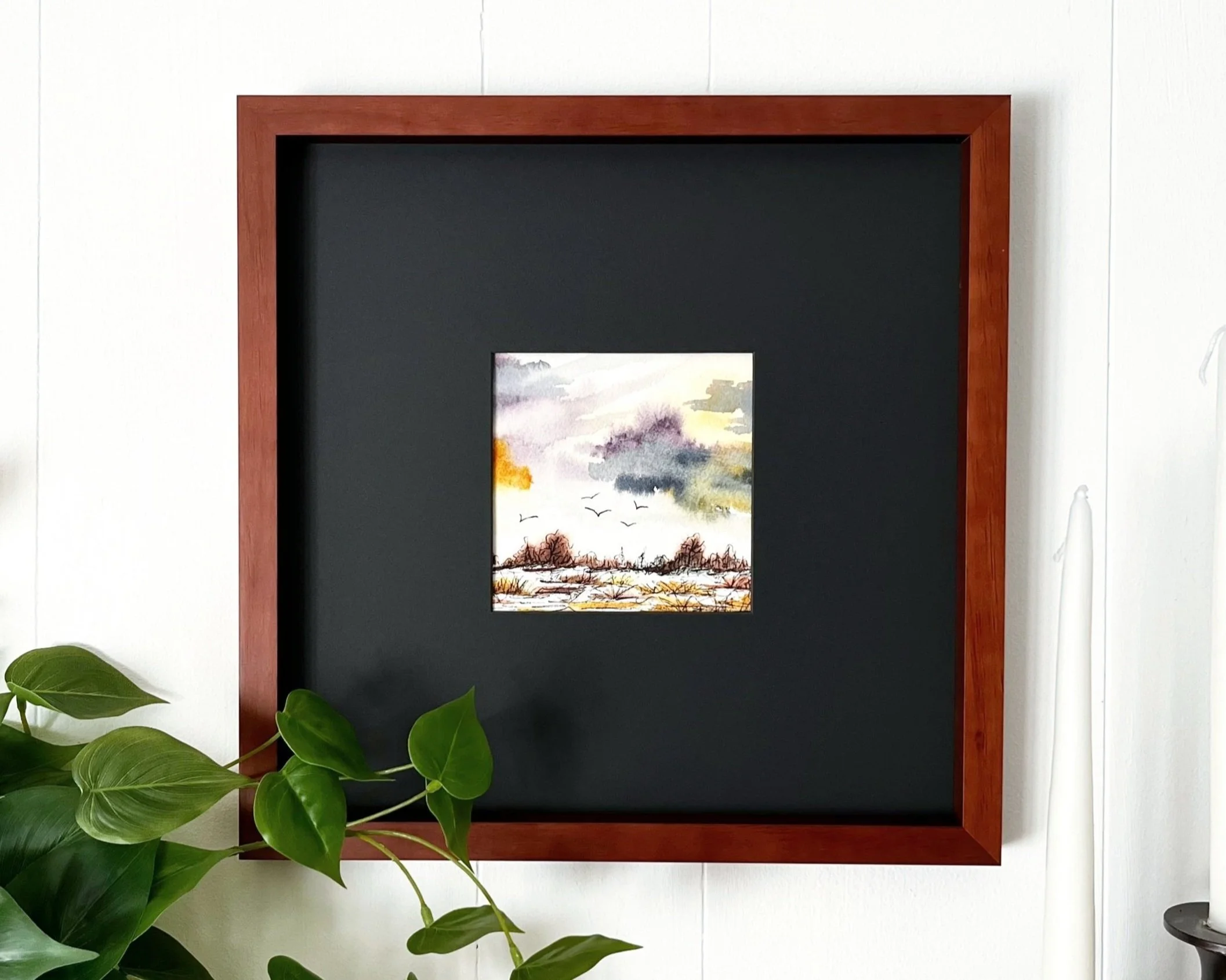 The Marshlands - An Original Abstract Landscape in Watercolor and Ink