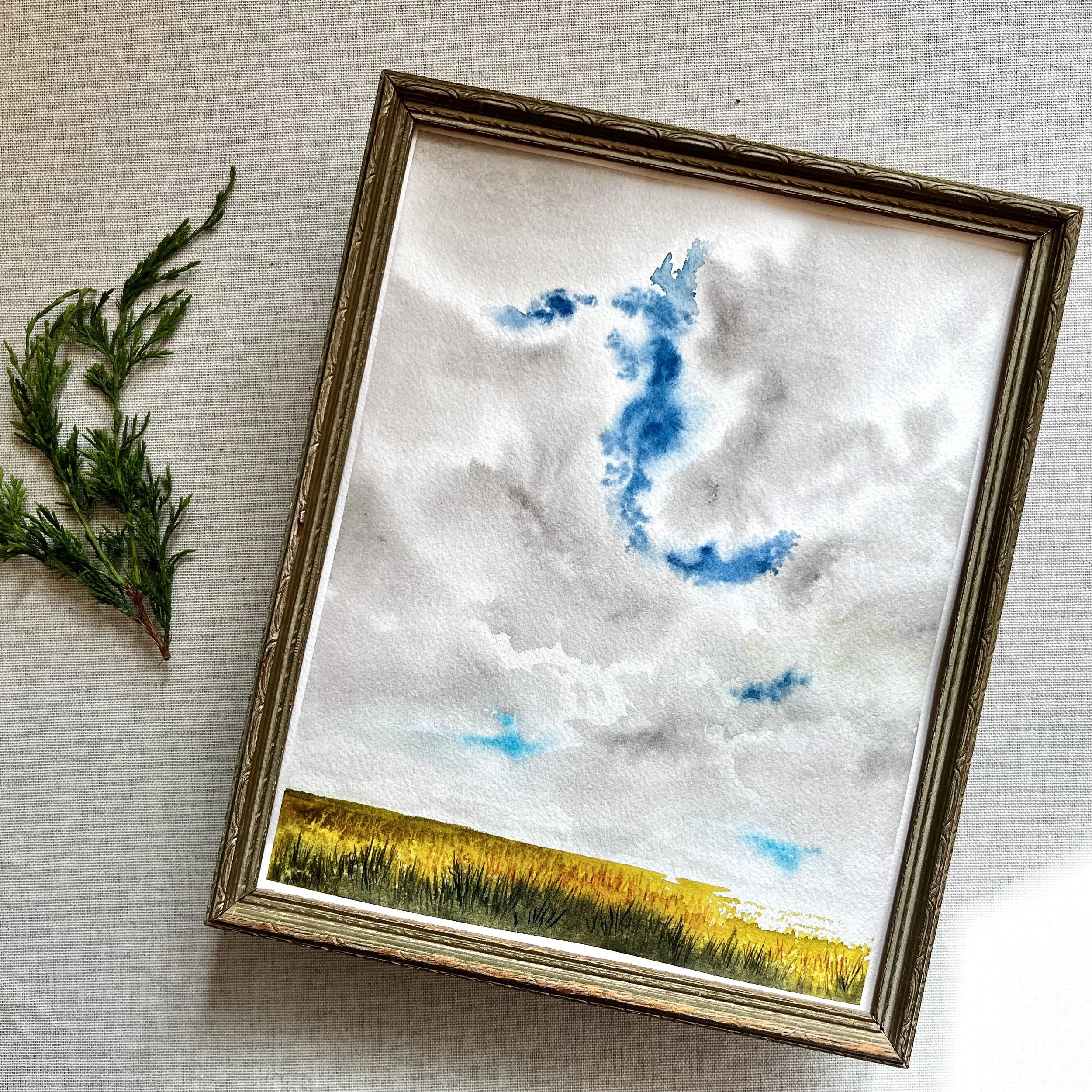 Open Sky - Original Watercolor Landscape Painting