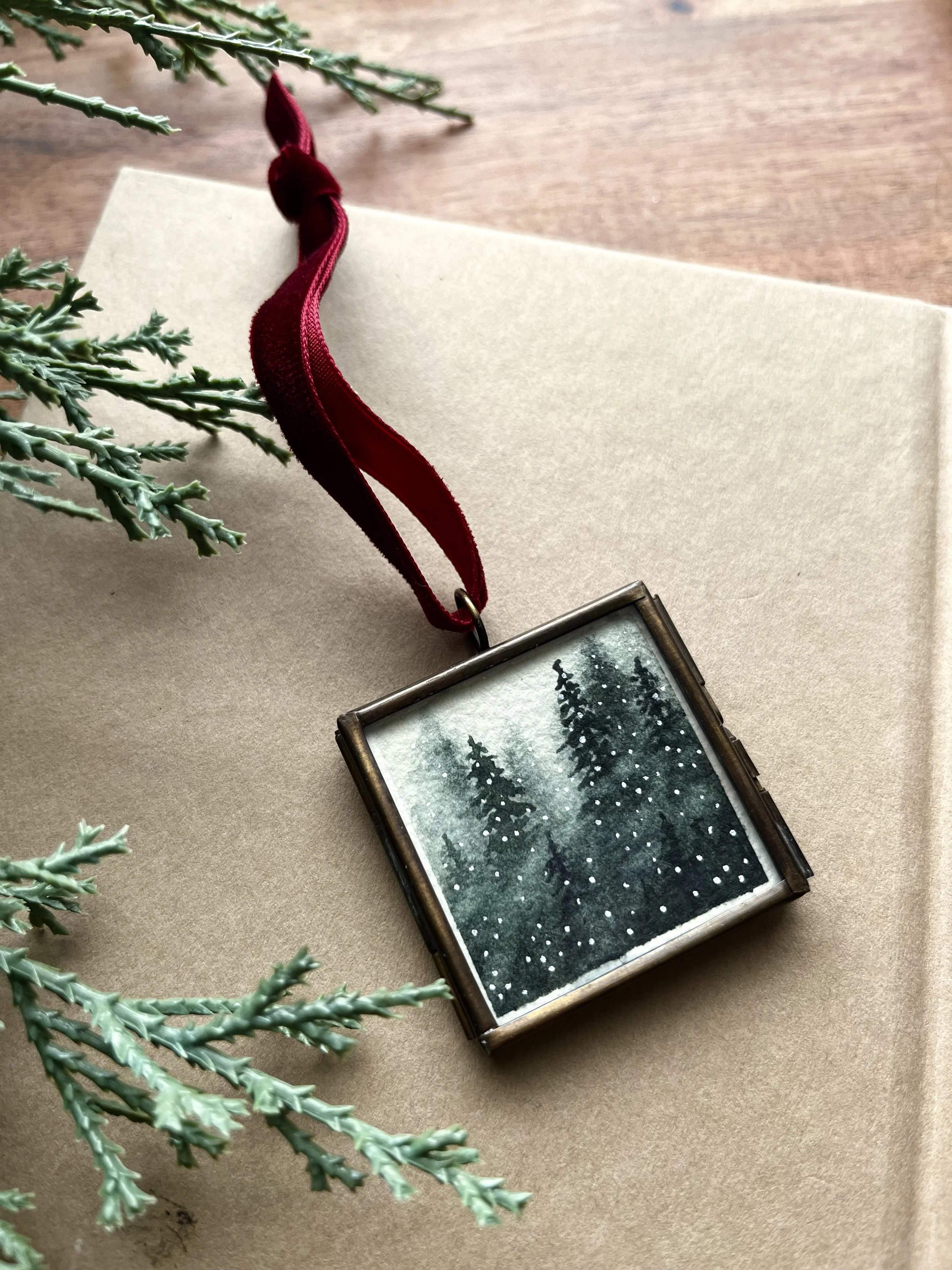 Snowy Forest Ornament