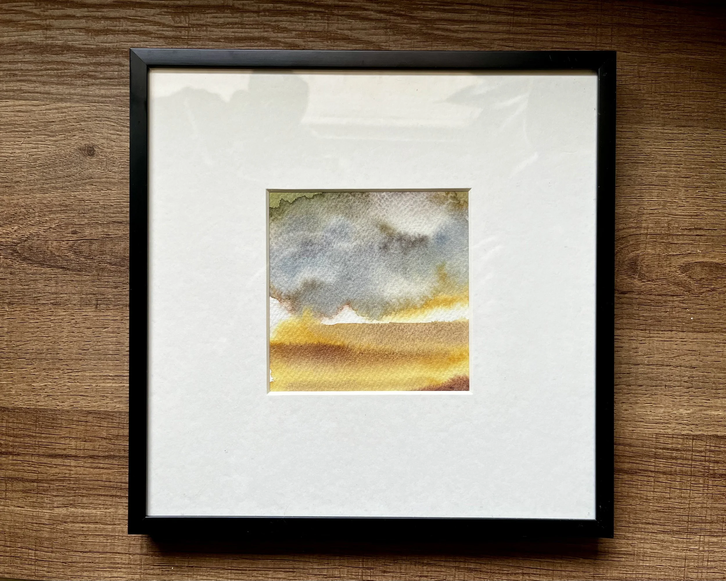 Golden Storms - Original Abstract Watercolor Painting