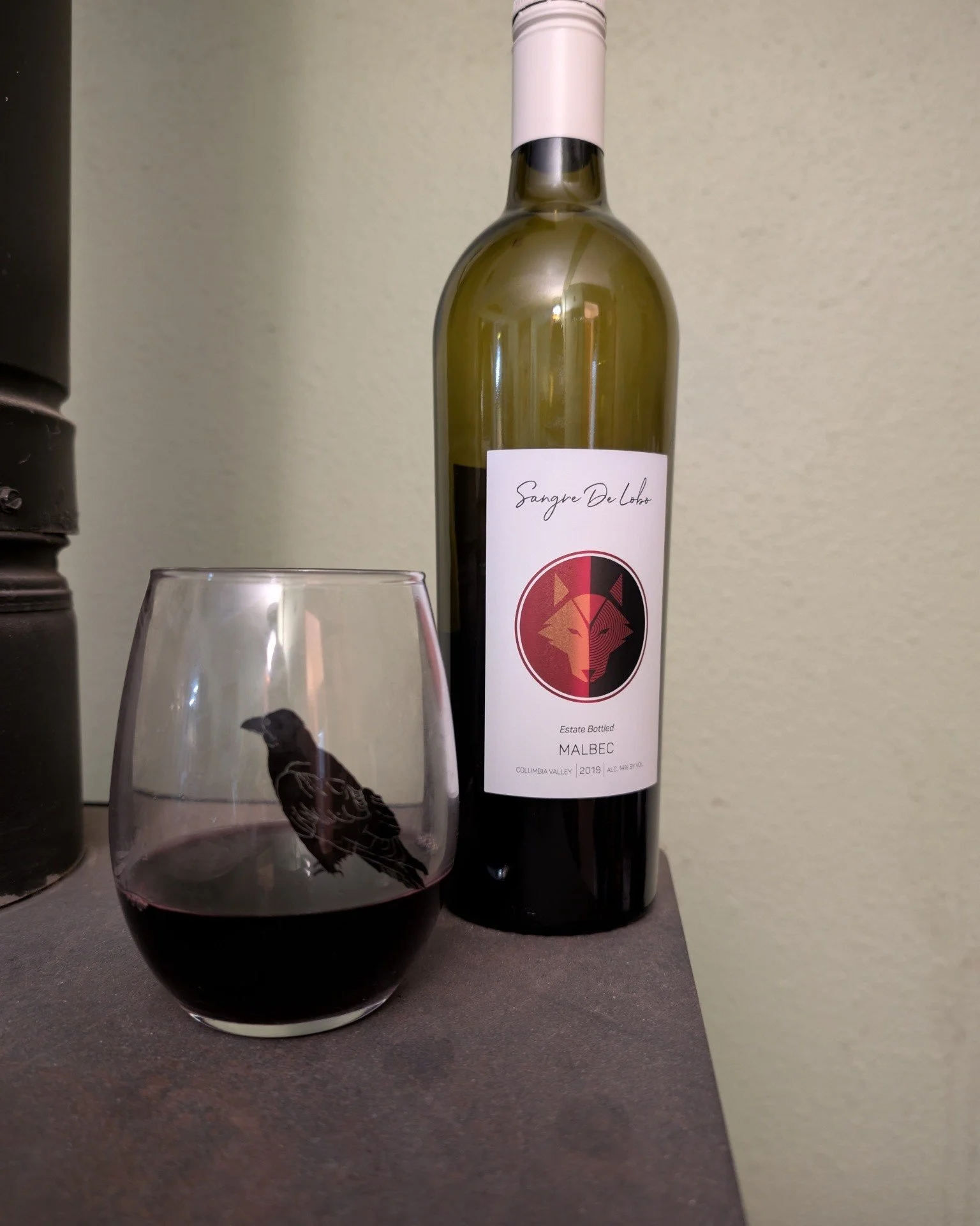 Enjoying a wonderful @tierradeloboswinery Malbec in some beautiful wine glasses from @saltyraven. Beautiful night. Full moon over the prairie. Cheers everyone!