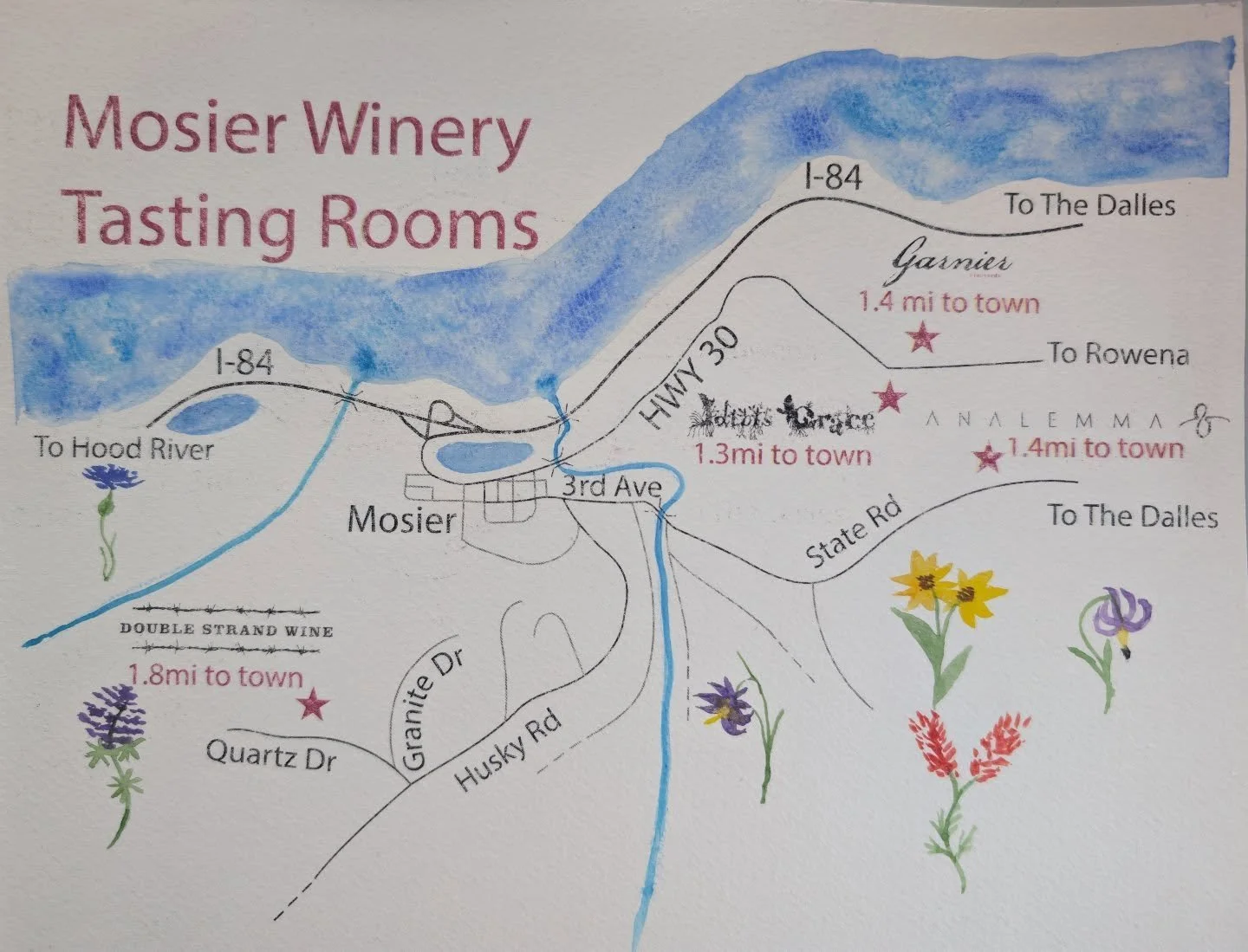 Make a weekend of it!

4 winery tasting rooms.
U-pick fruit season. 
Hikes, wind sports, a new skatepark coming soon.
Varied eateries and accommodations.