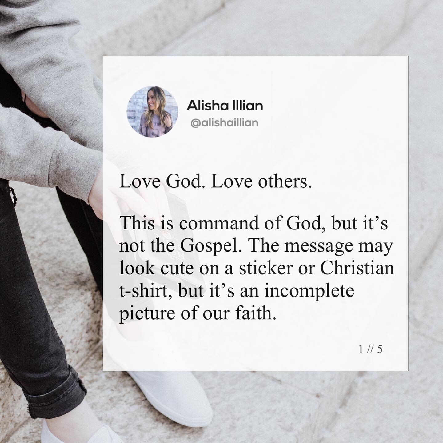 Let&rsquo;s discuss the popular and pervasive Christian phrase: 
Love God. Love others.