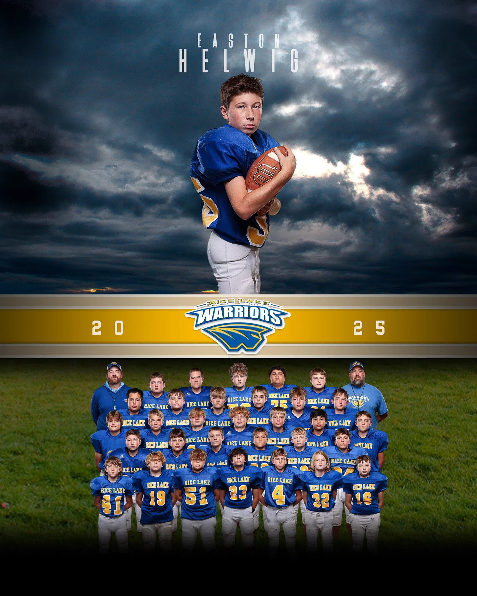 Youth football pictures Rice Lake.