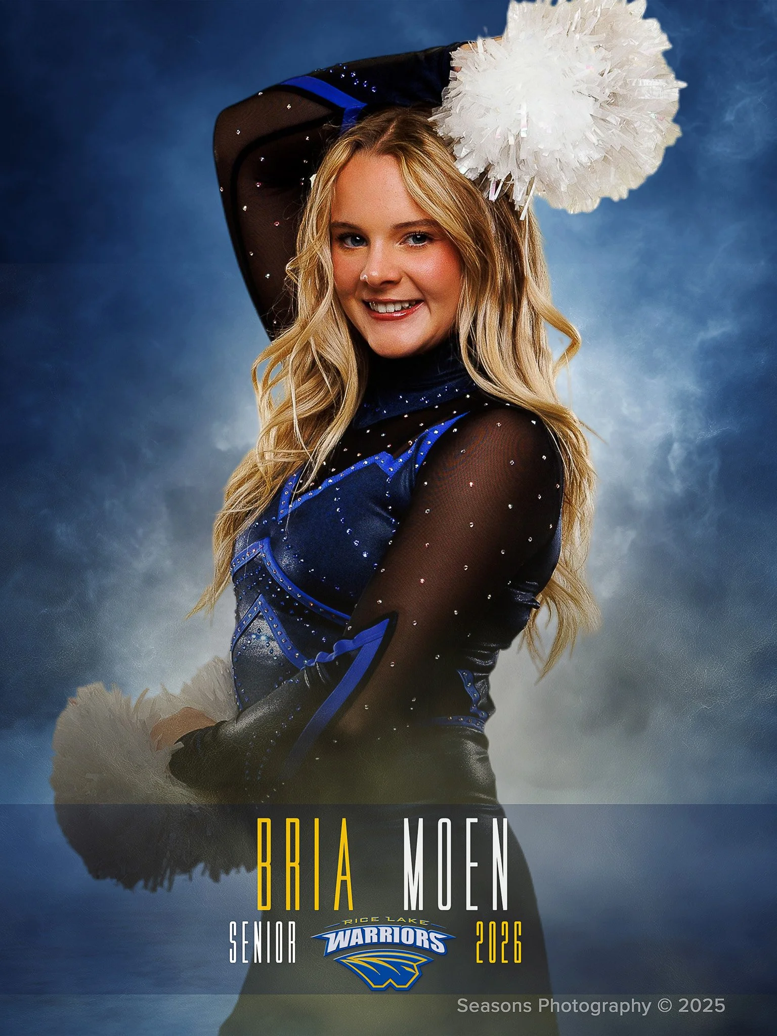 High school dance team senior photo at Seasons Photography studio.