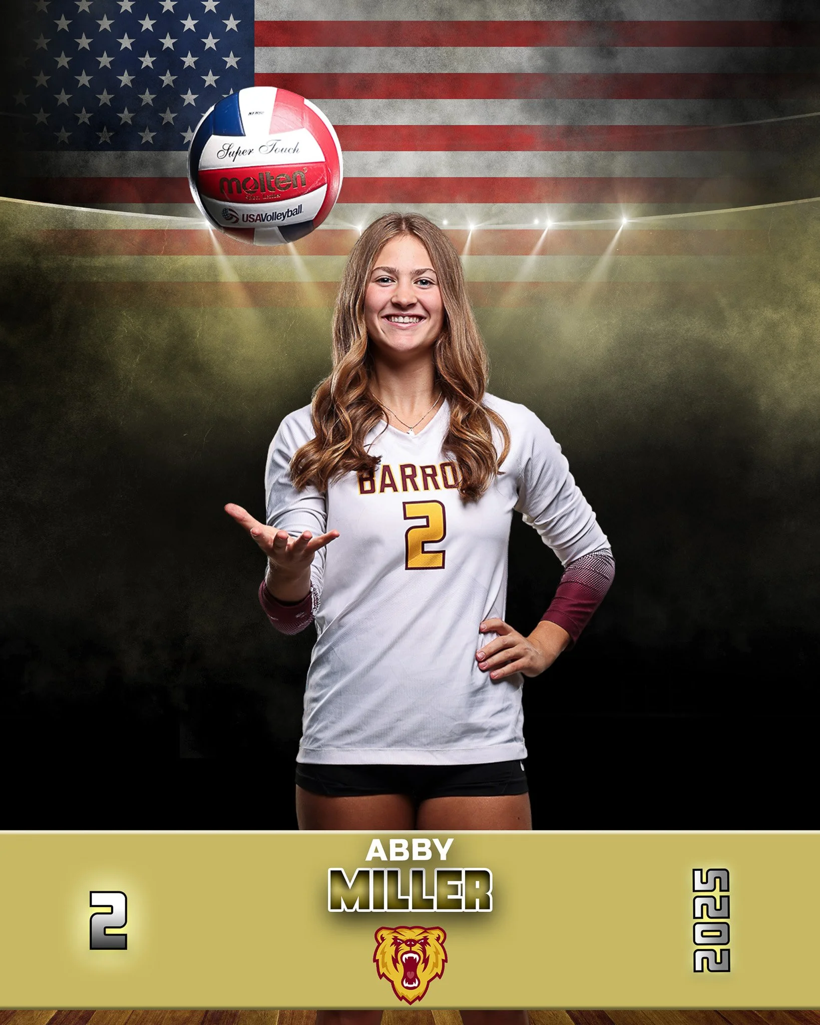 Senior volleyball pose for pictures Rice Lake.