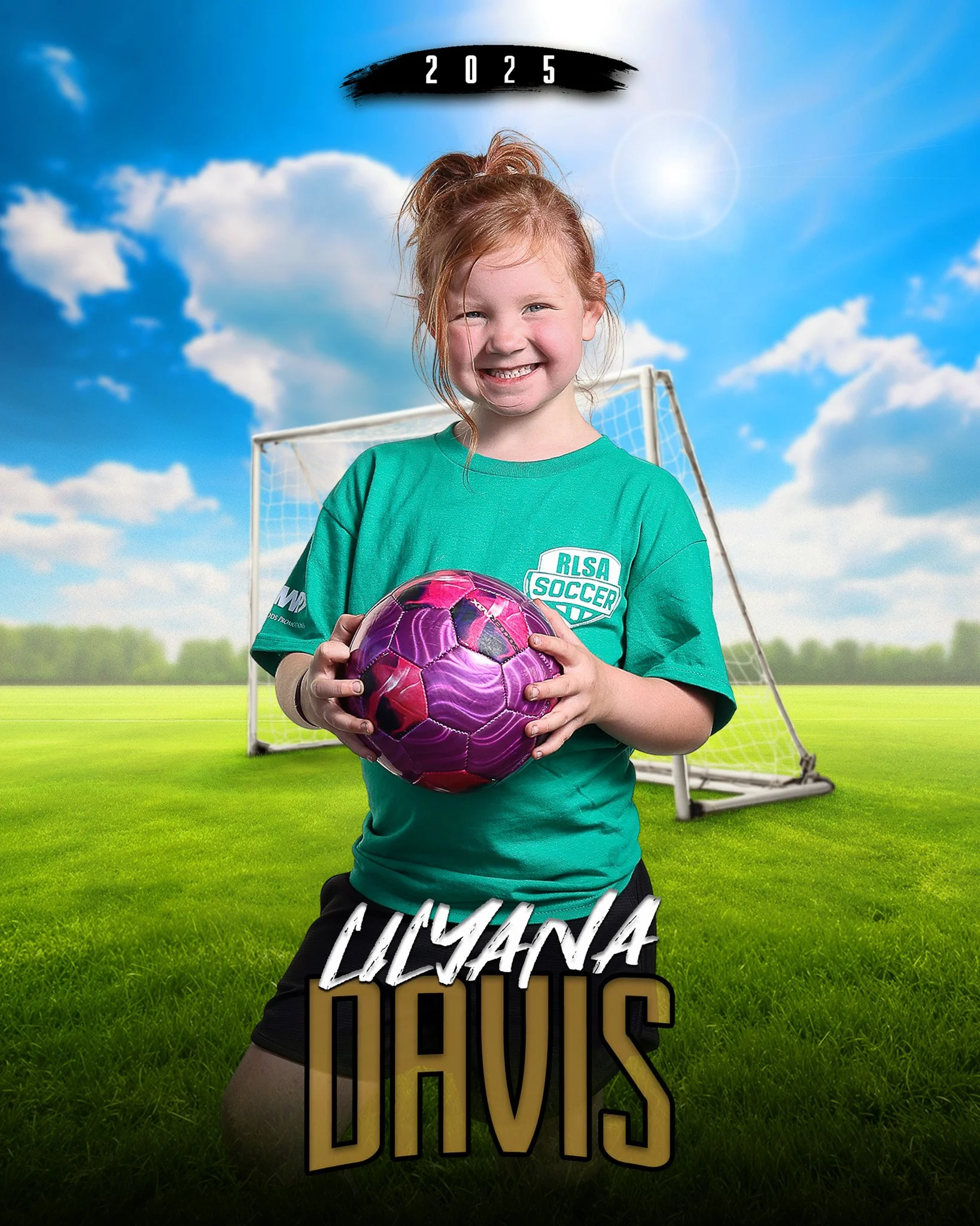 Youth soccer player portrait in Rice Lake, WI.