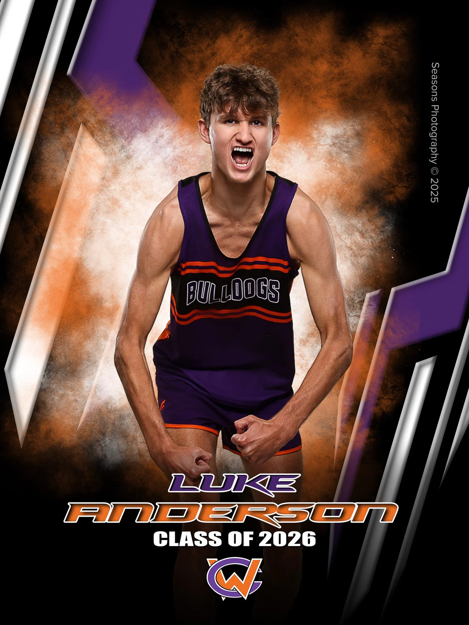 Senior cross country pose for banner pictures Rice Lake.