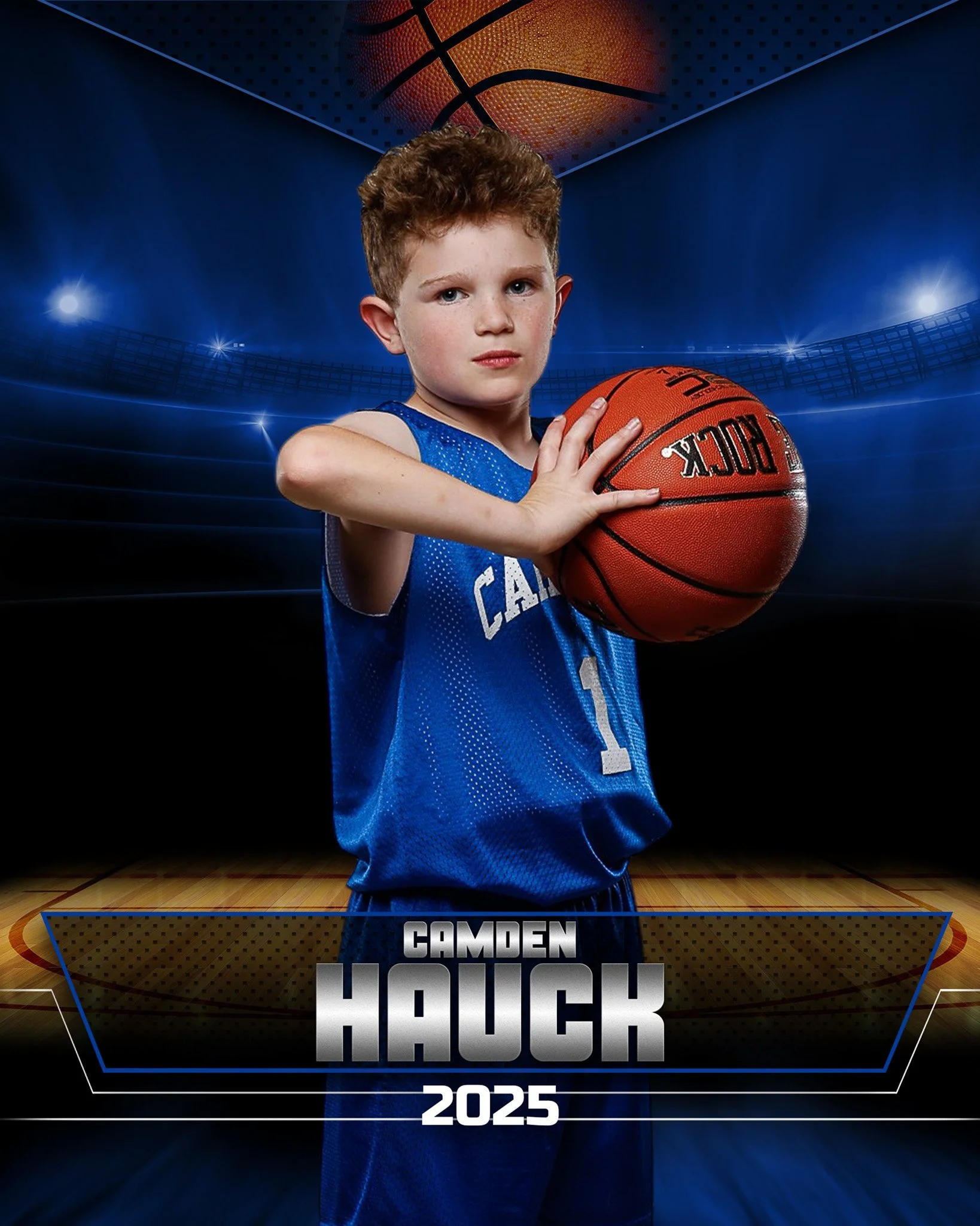 Youth basketball player portrait in Cameron, WI