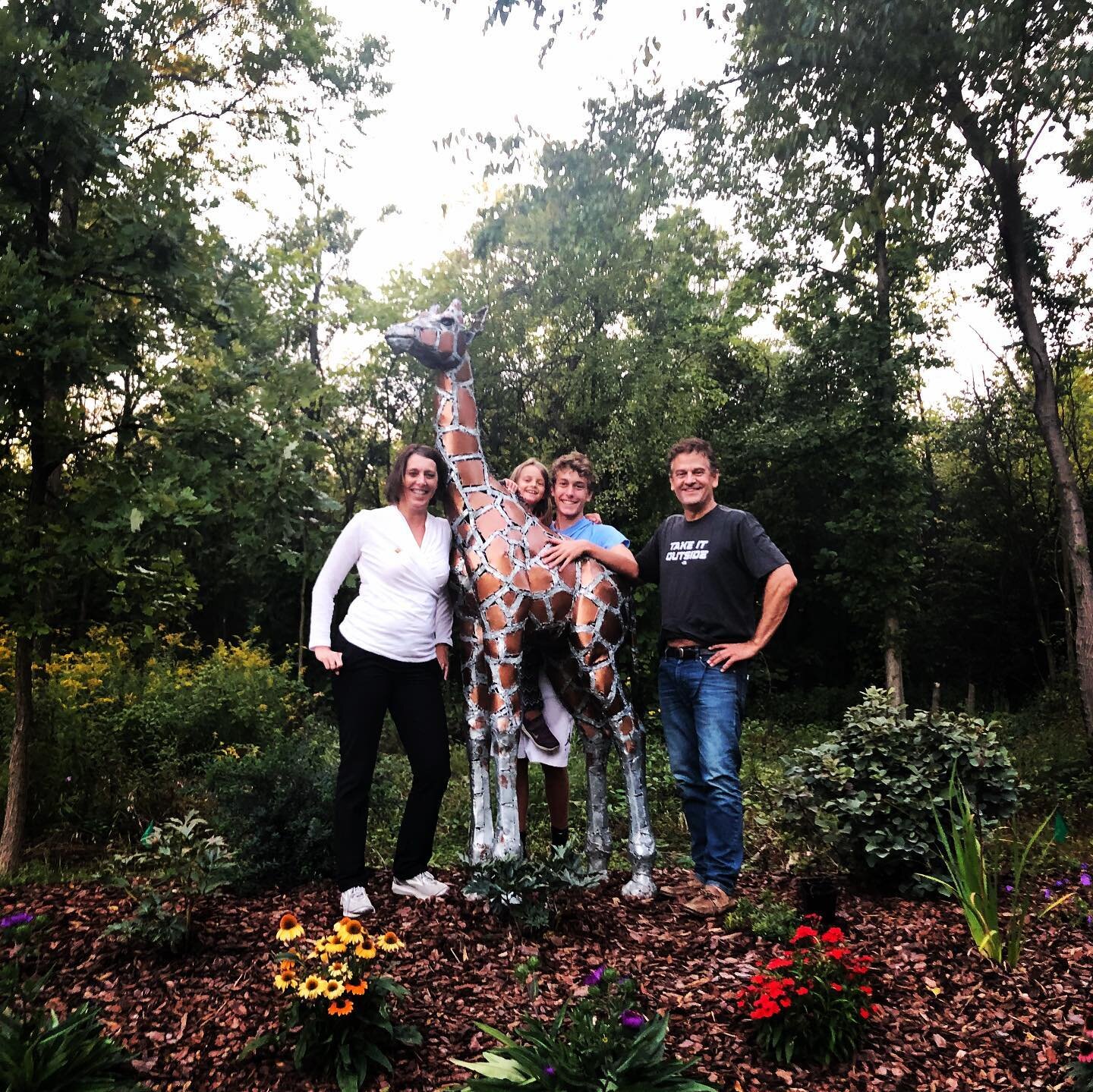 Tonight we delivered this beautiful piece by Bill Allen to an excited and wonderful family in Ann Arbor, who have made this giraffe (initially named &ldquo;George&rdquo; by their daughter) the centerpiece of their new landscaping.  It looks gorgeous 