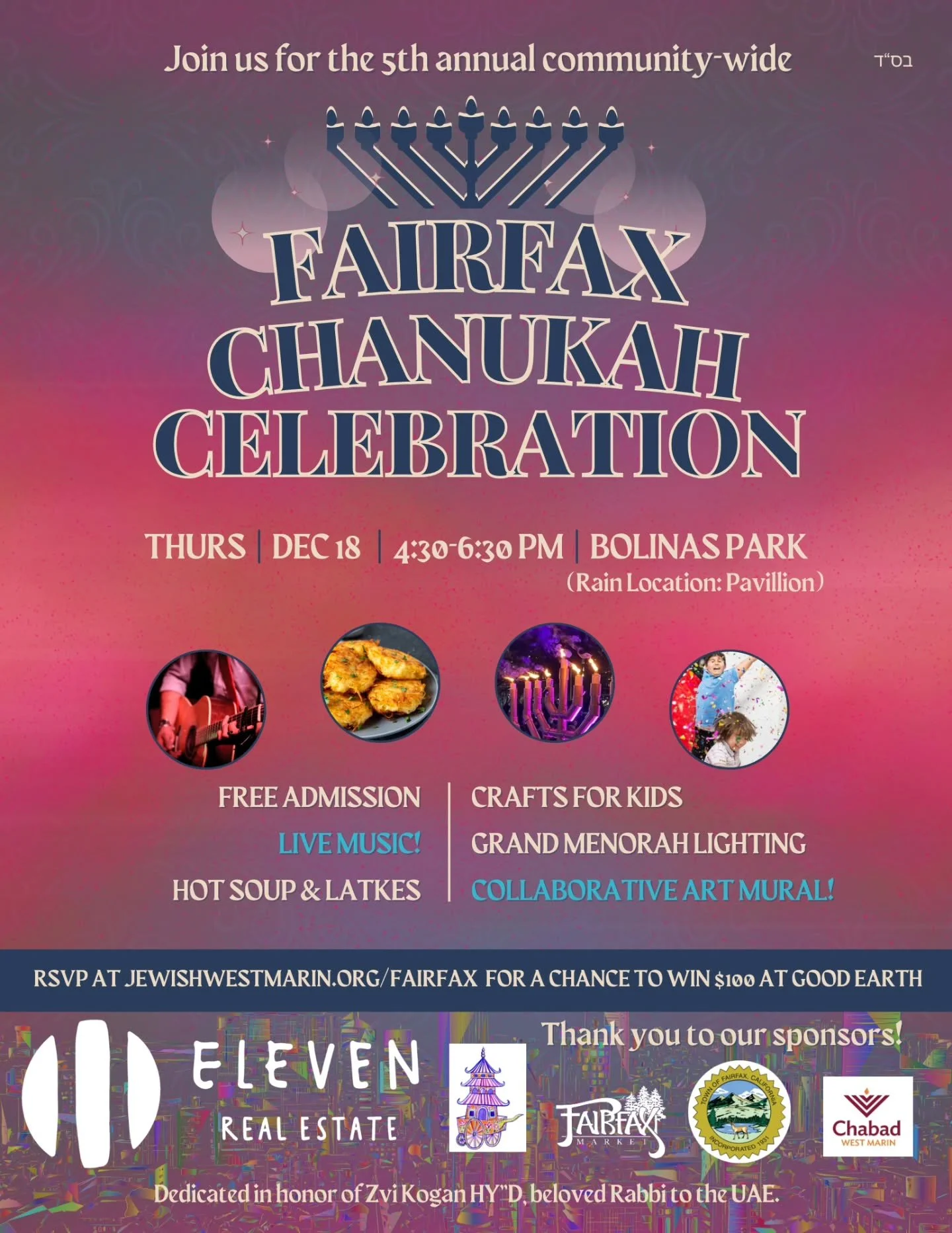 Fairfax loves a good gathering, and this one delivers: live music, latkes, kids&rsquo; activities, and the grand menorah lighting. Free, festive and open to everyone ✨️